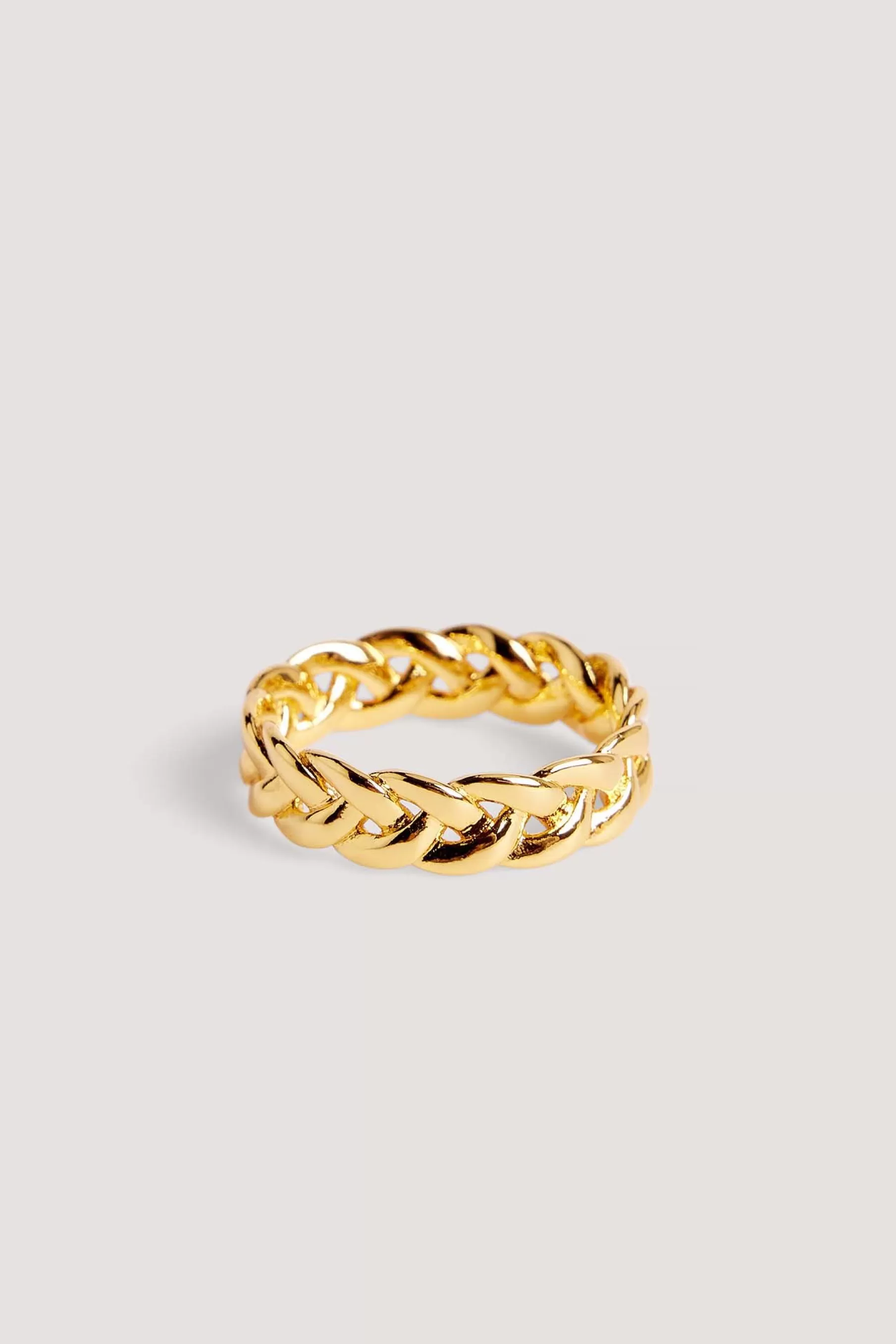 NA-KD 18K Gold Plated Braided Ring Gold