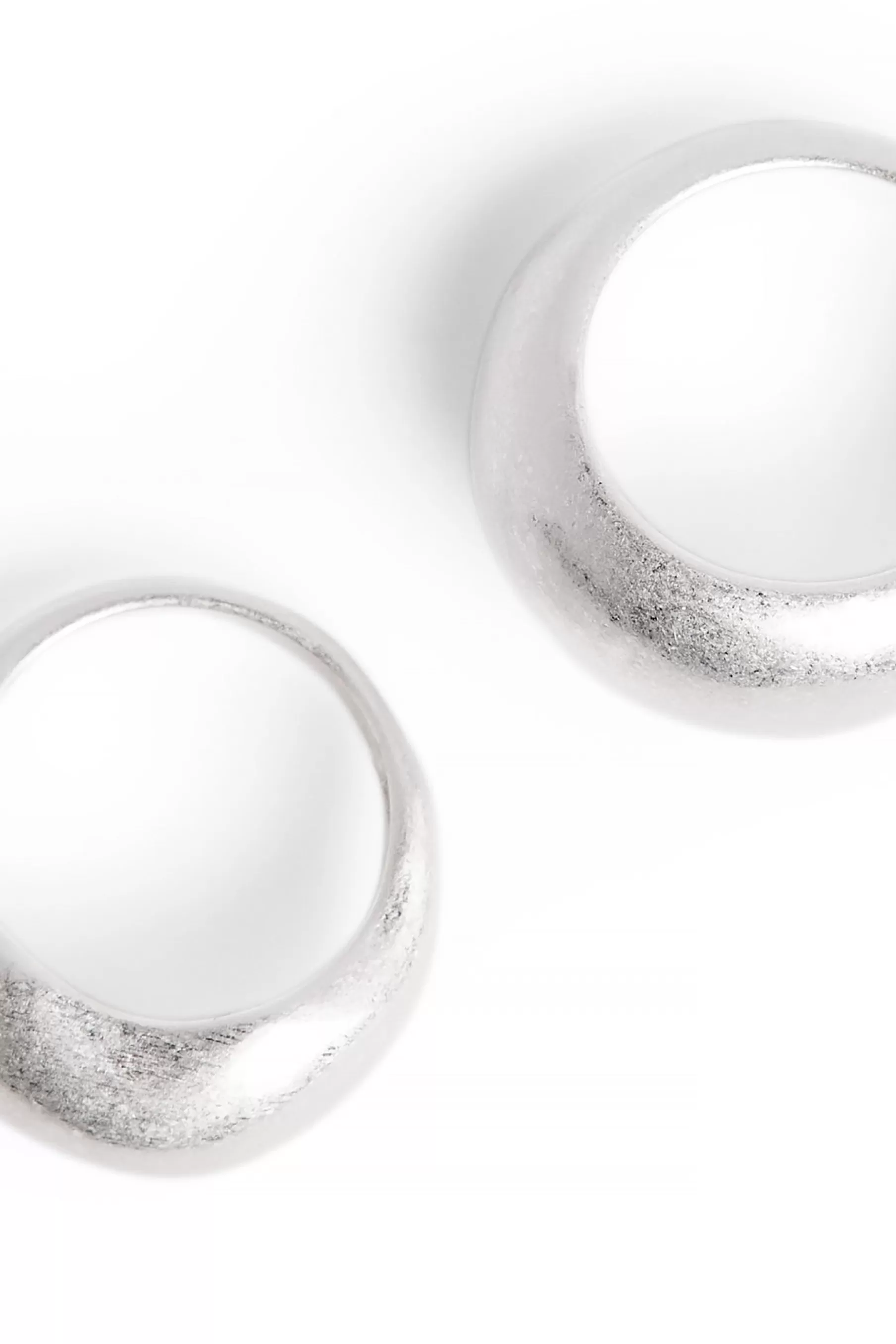 NA-KD 2-pack Blob Rings Silver