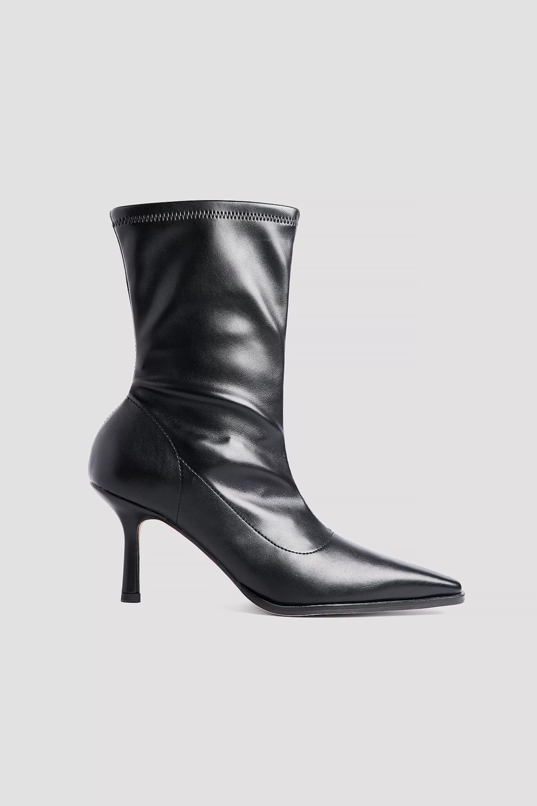 NA-KD Ankle Stiletto Heel Boots Black