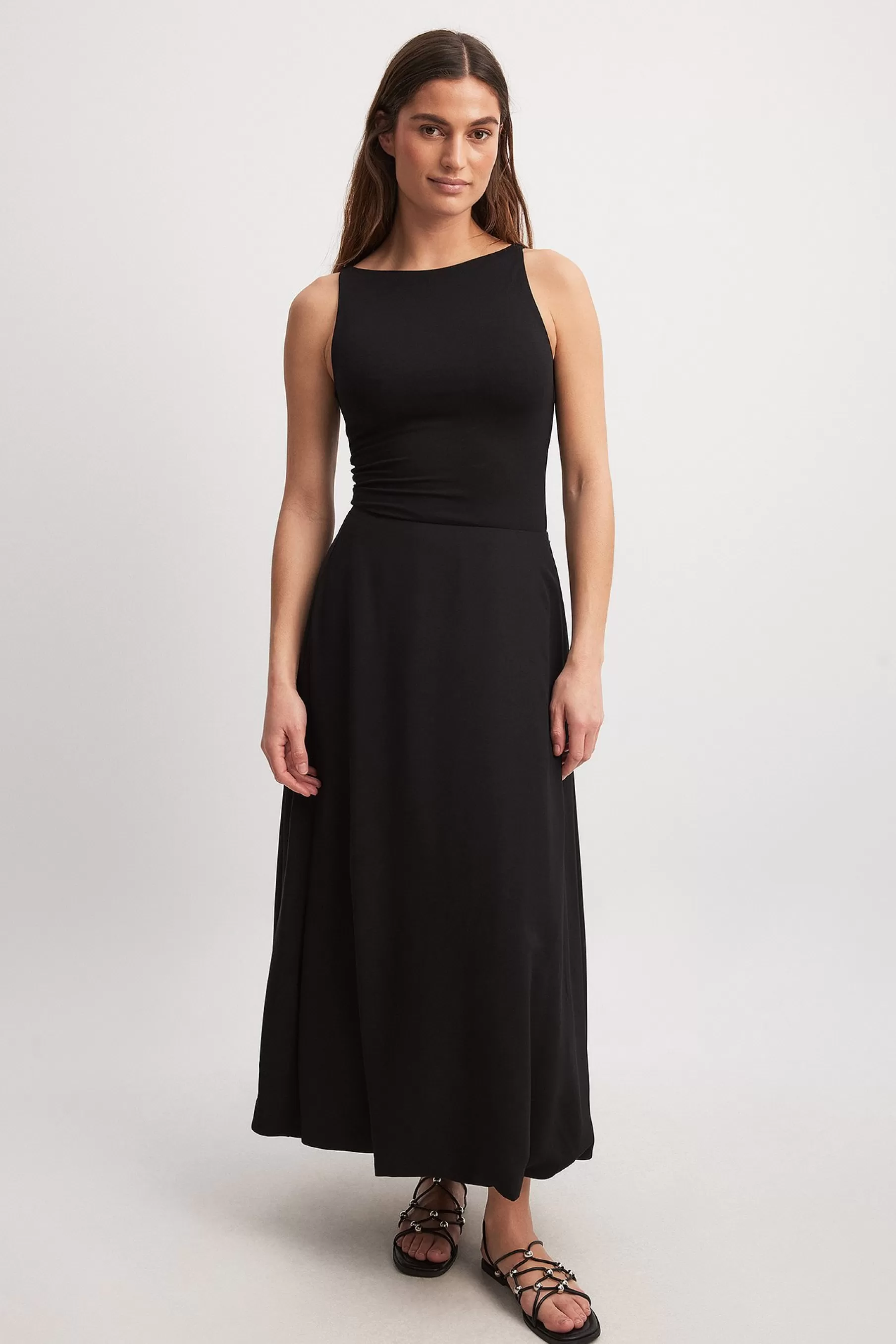 NA-KD Balloon Fit Midi Skirt Black