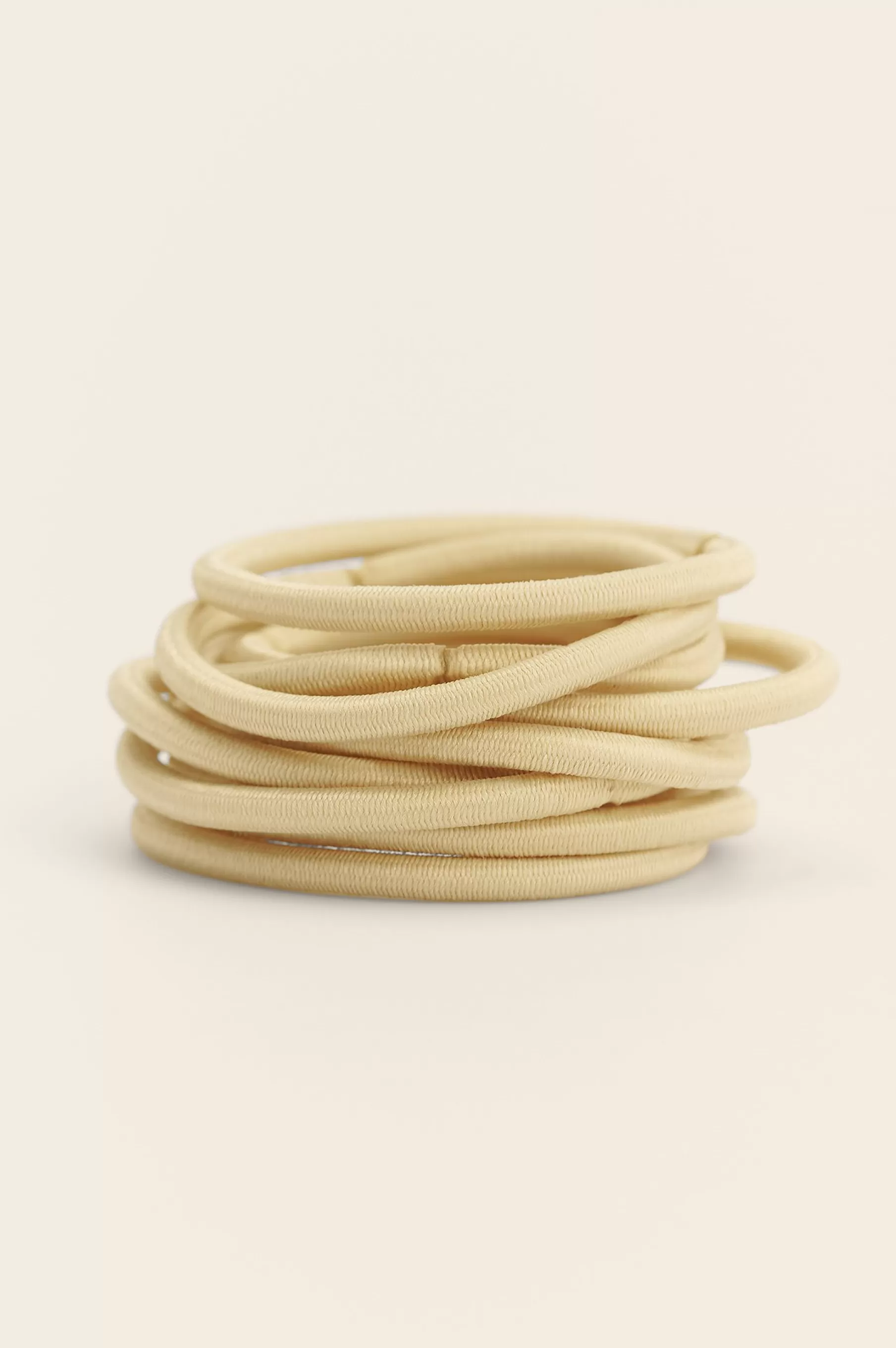 NA-KD Basic Hair Tie 10-Pack Beige