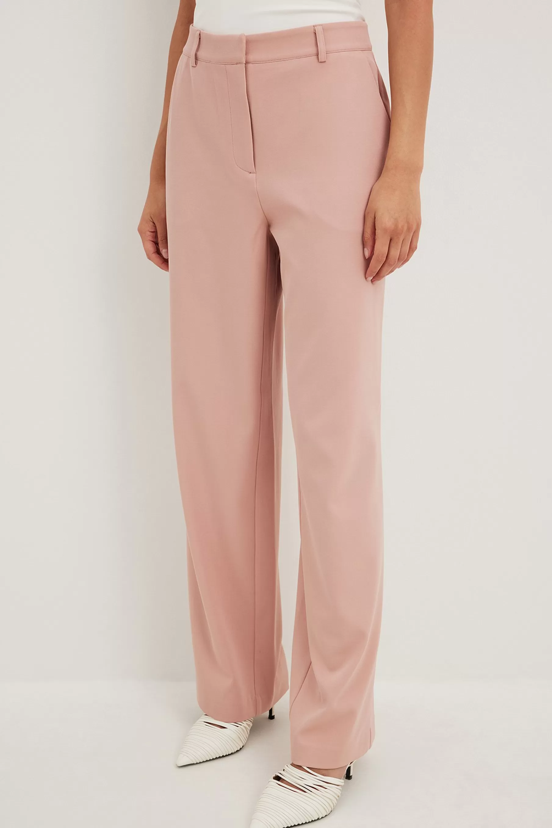 NA-KD Basic Suit Pants Pink