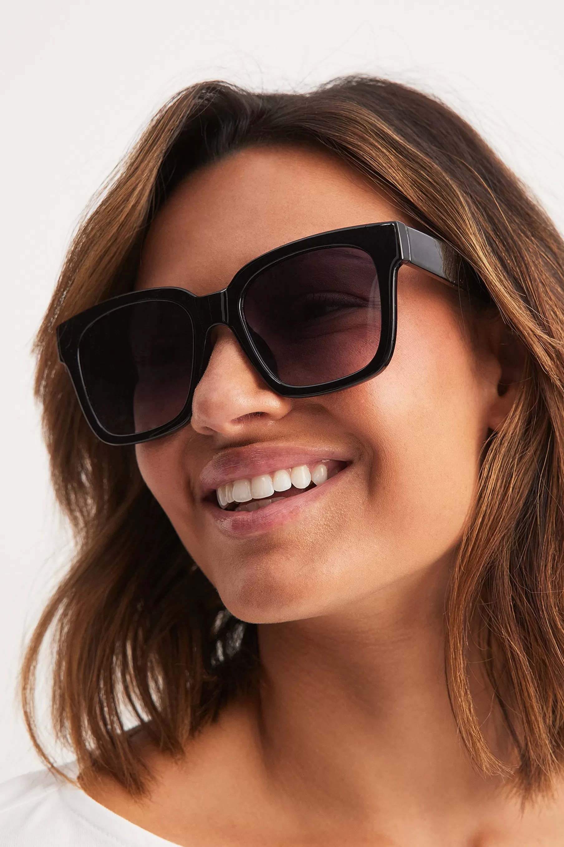 NA-KD Big Rounded Edge Sunglasses Black