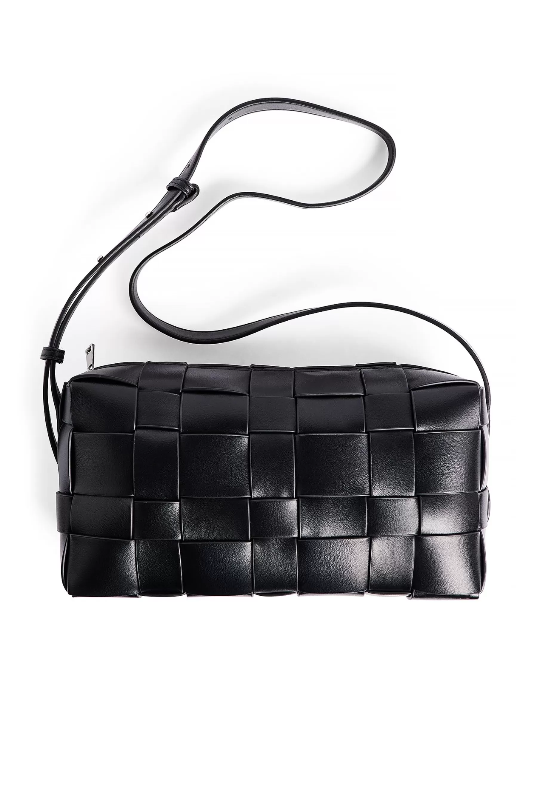 NA-KD Boxy Woven Crossbody Bag Black