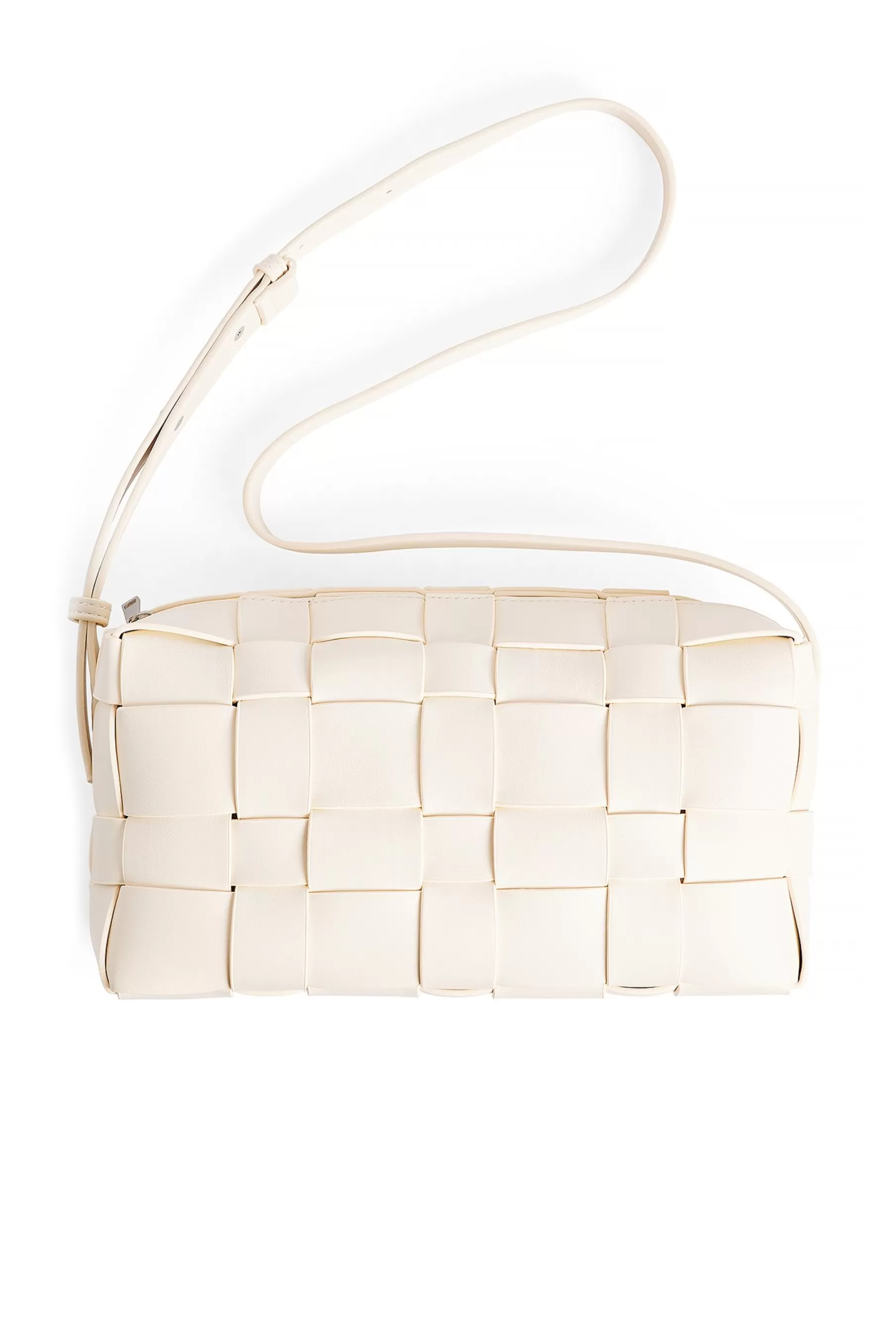 NA-KD Boxy Woven Crossbody Bag Offwhite