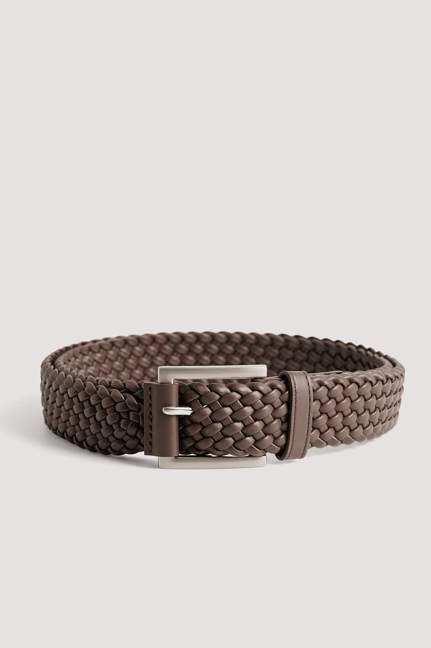 NA-KD Braided Pu Belt Brown