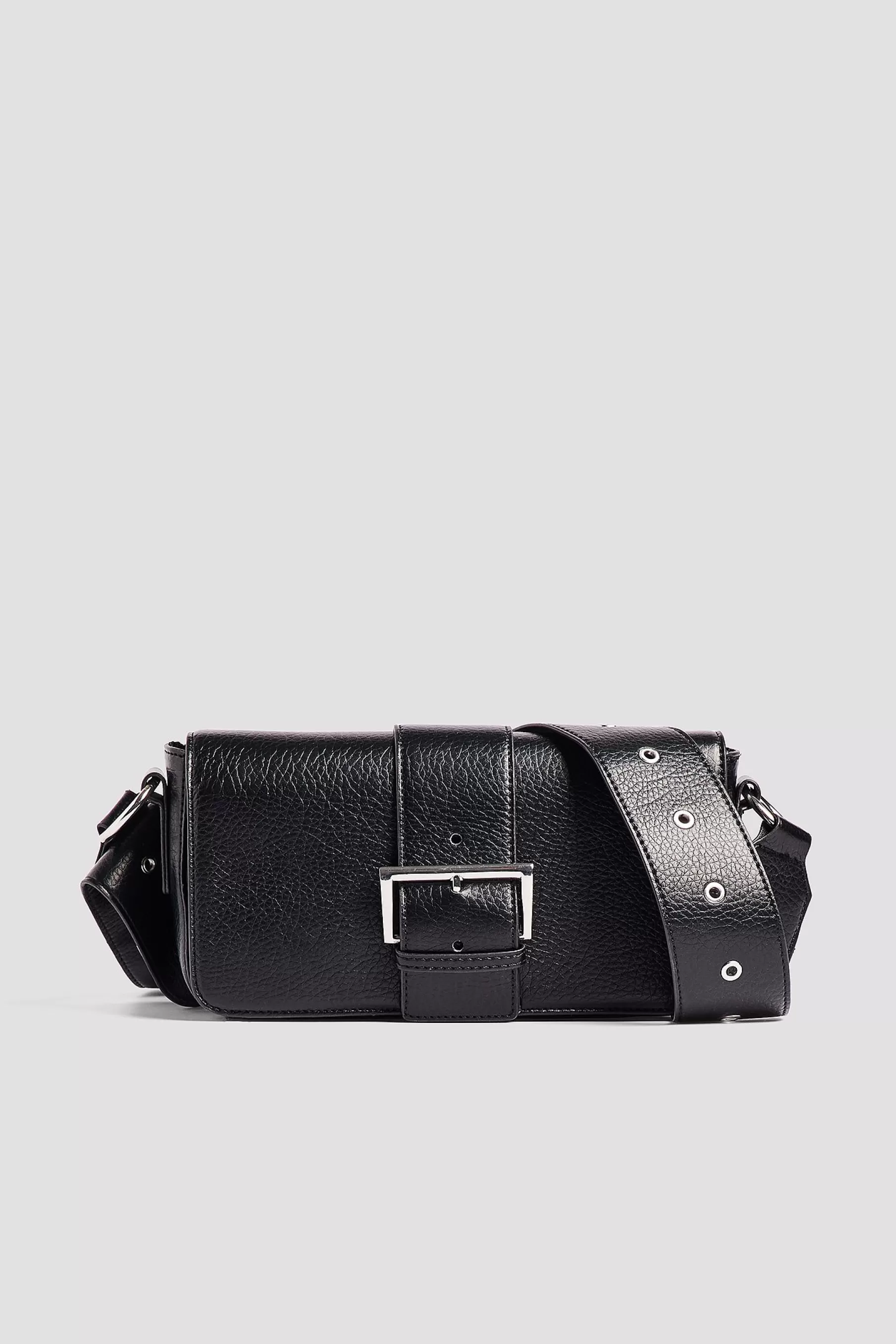 NA-KD Buckle Detail Crossbody Bag Black