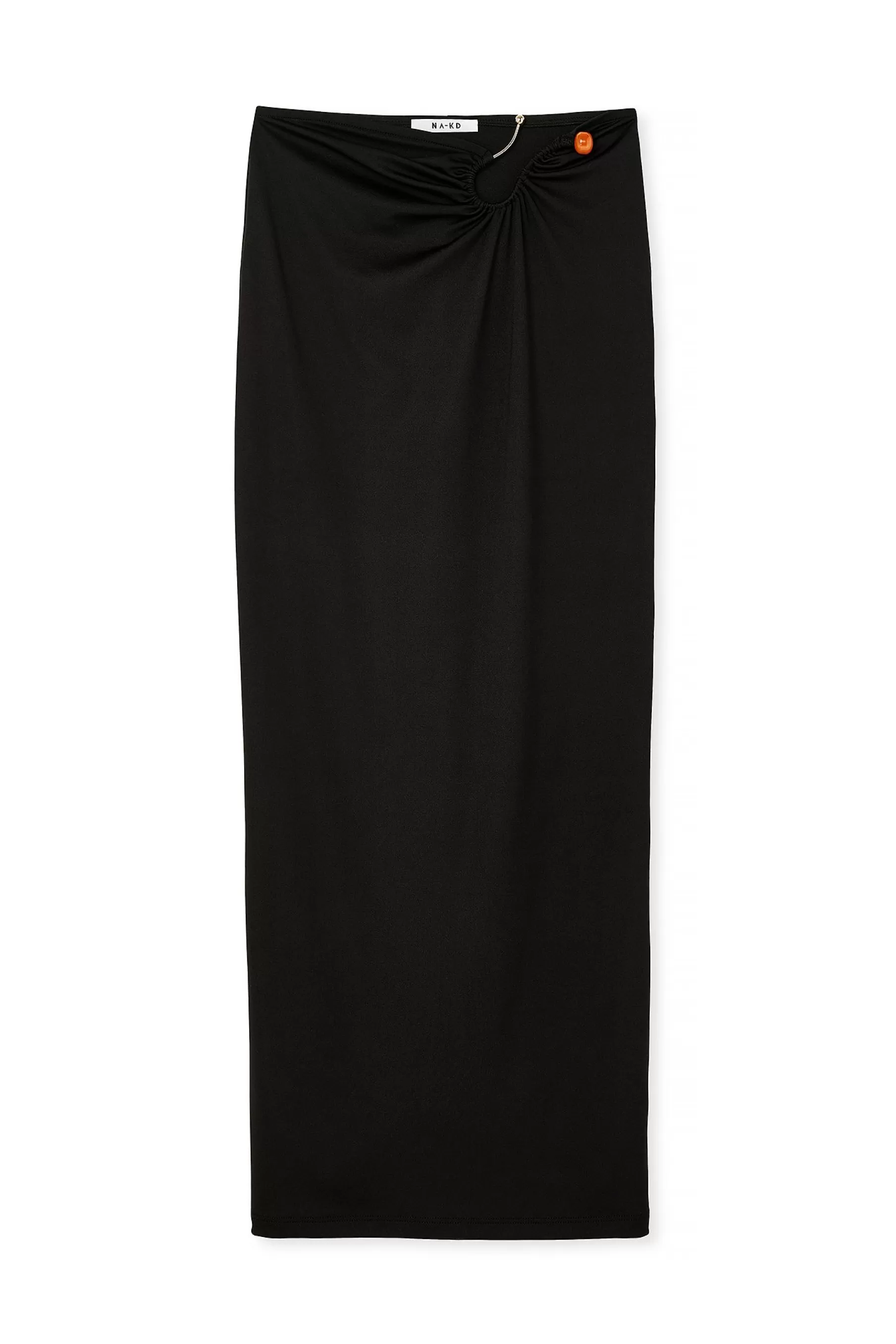 NA-KD Buckle Detail Maxi Skirt Black