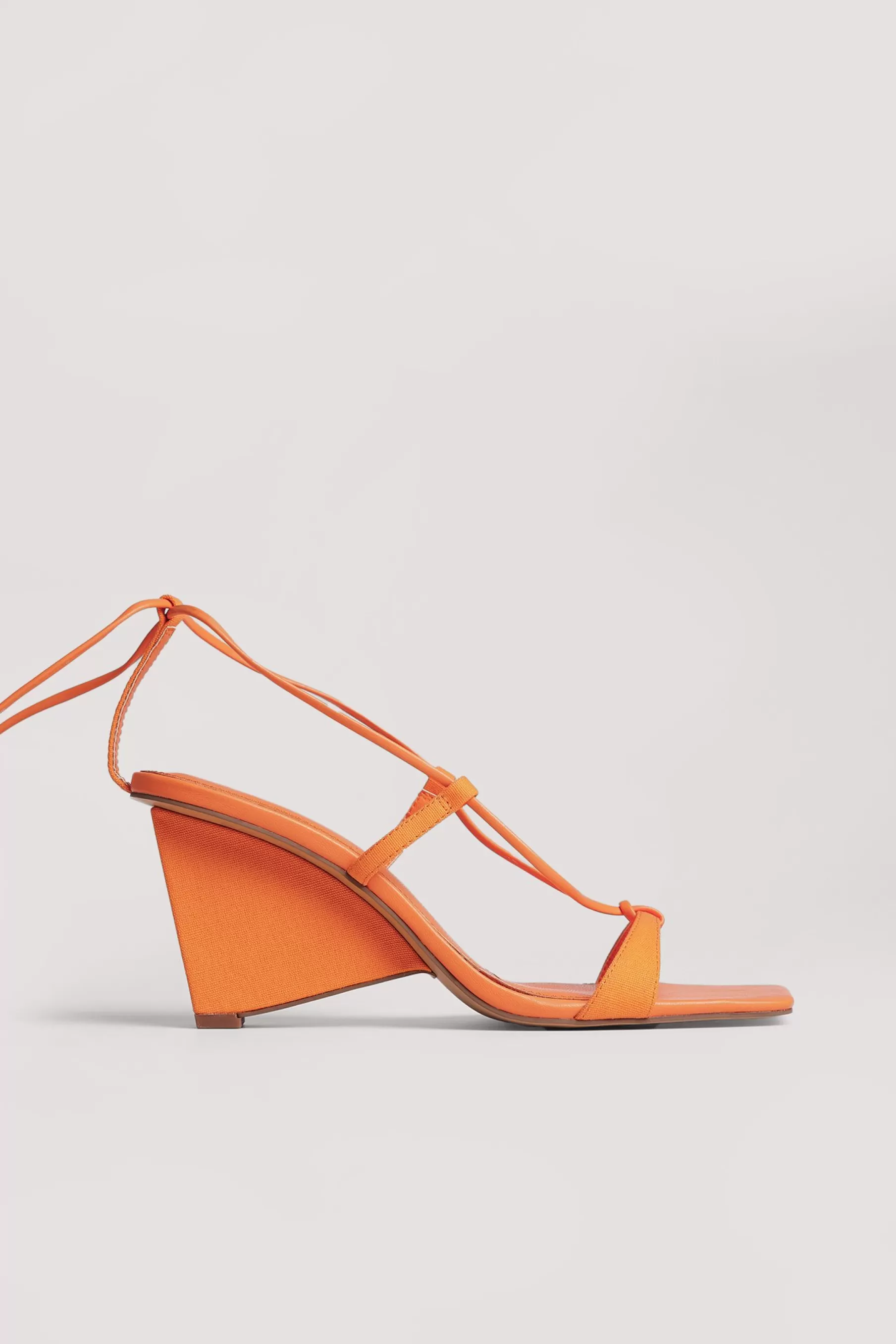 NA-KD Canvas Wedge Heels Orange