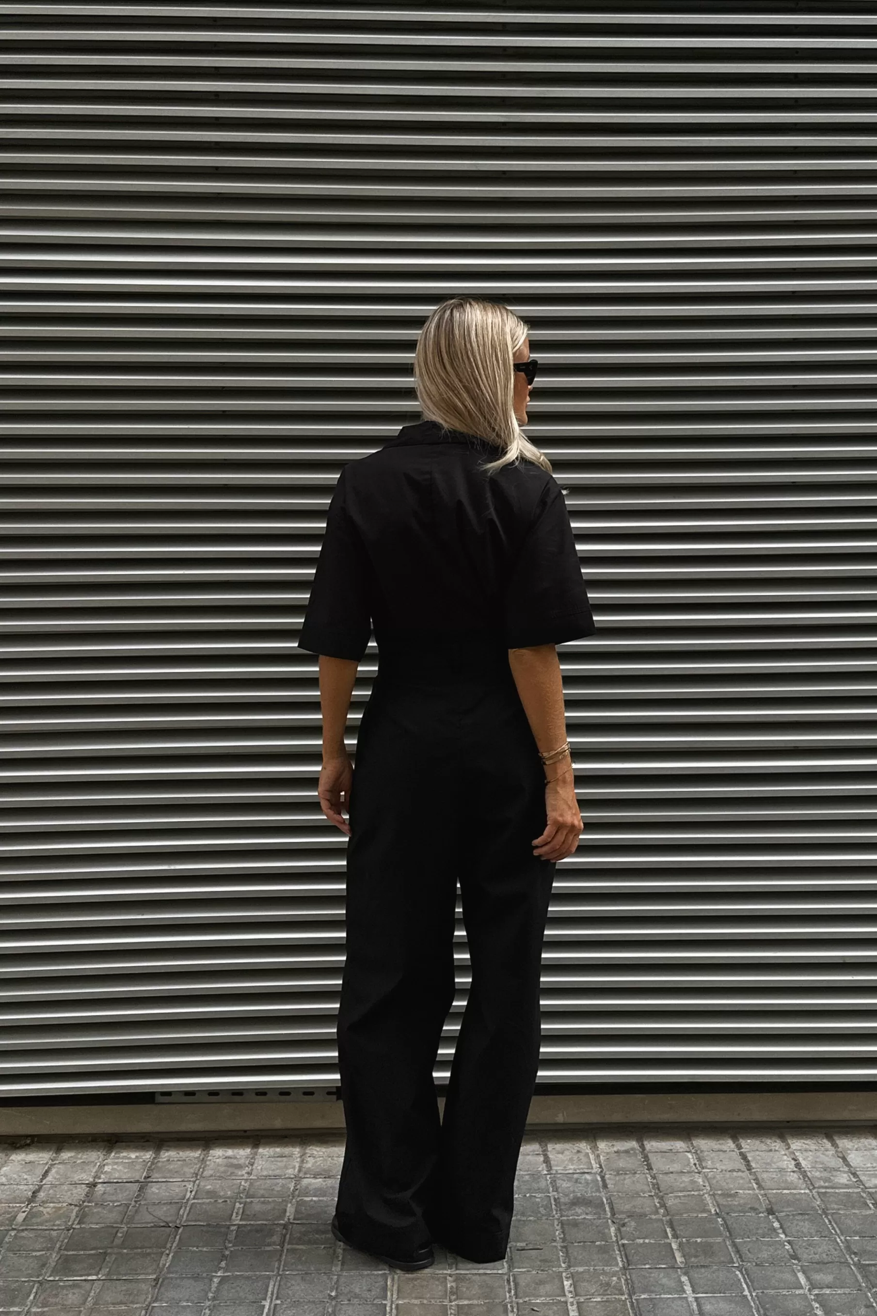 NA-KD Cargo Jumpsuit Black