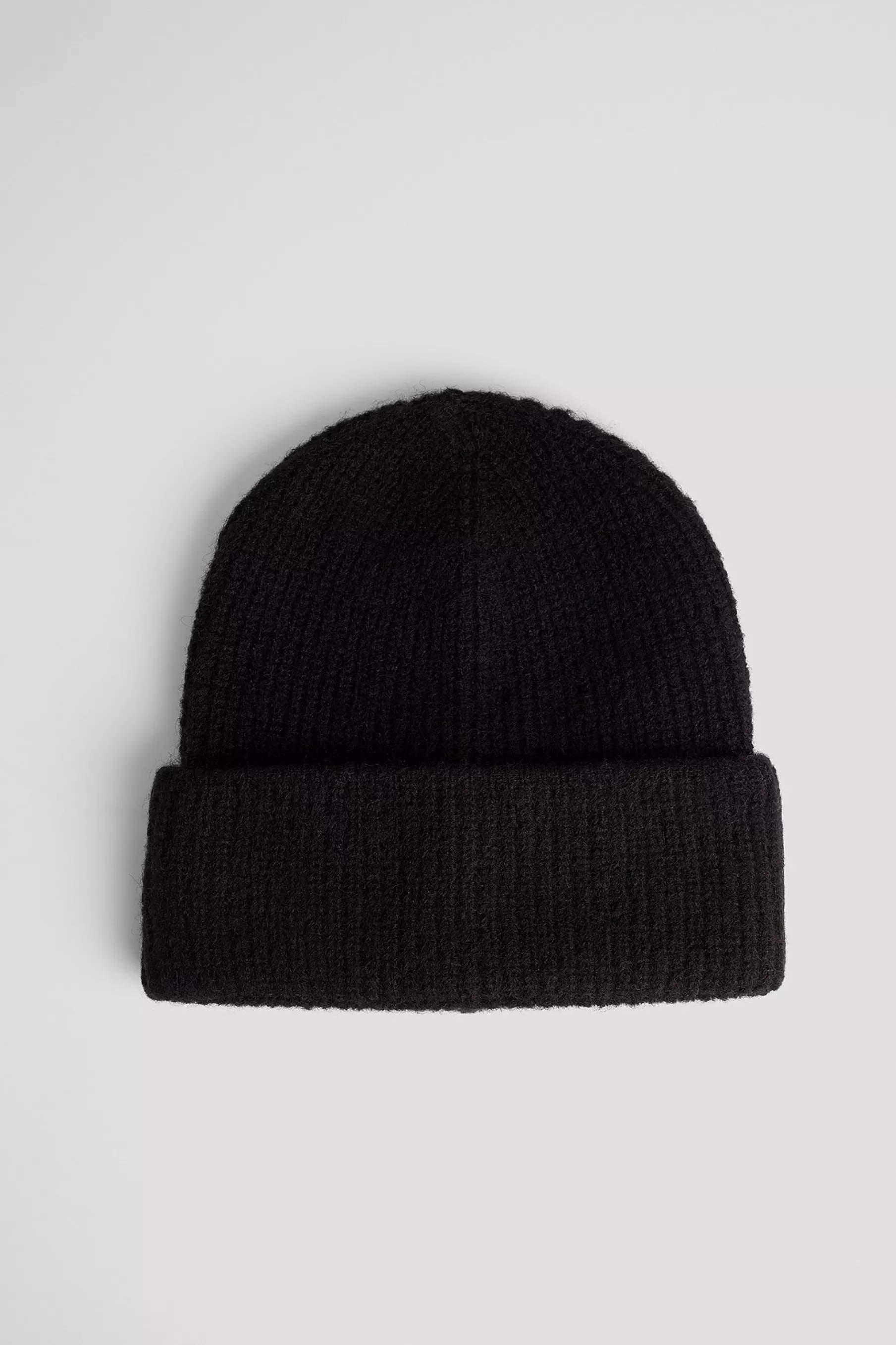 NA-KD Chunky Knitted Soft Beanie Black