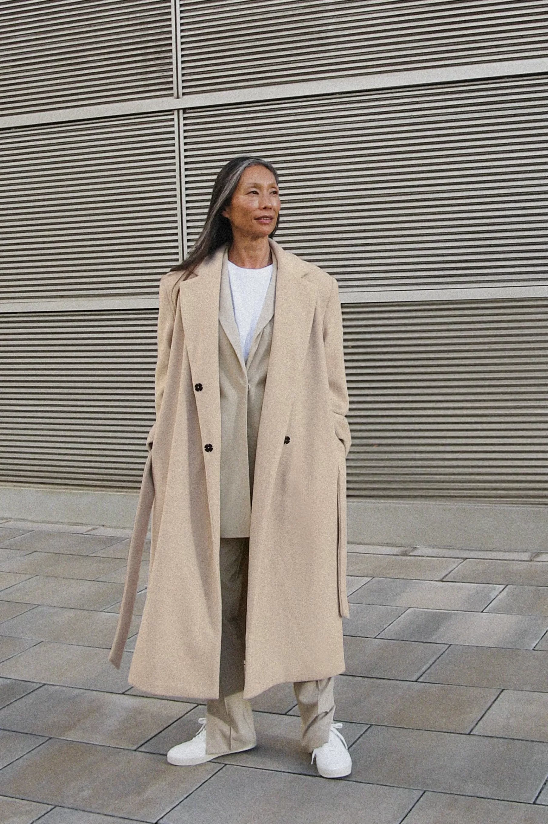 NA-KD Classic Belted Coat Beige