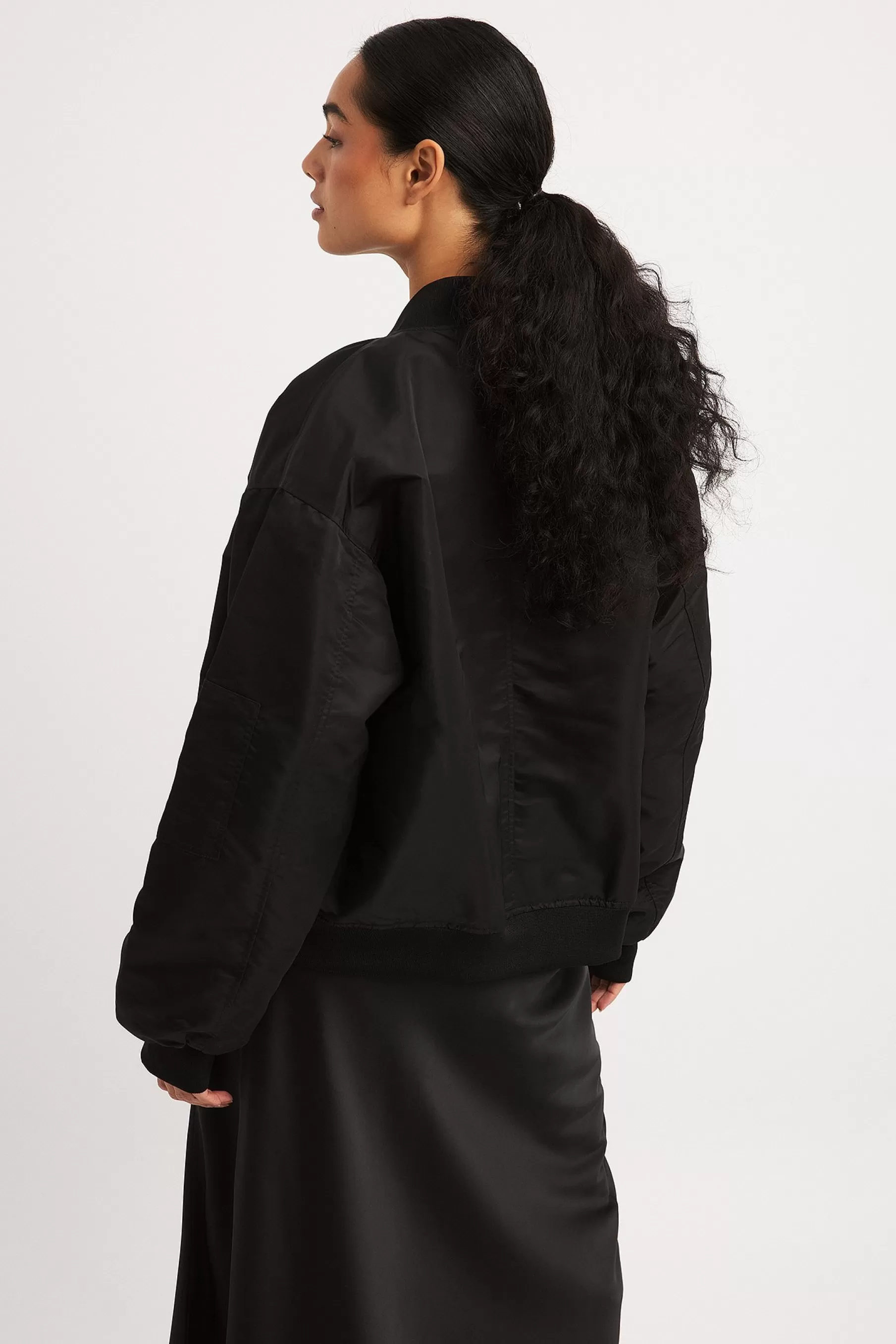 NA-KD Classic Bomber Jacket Black