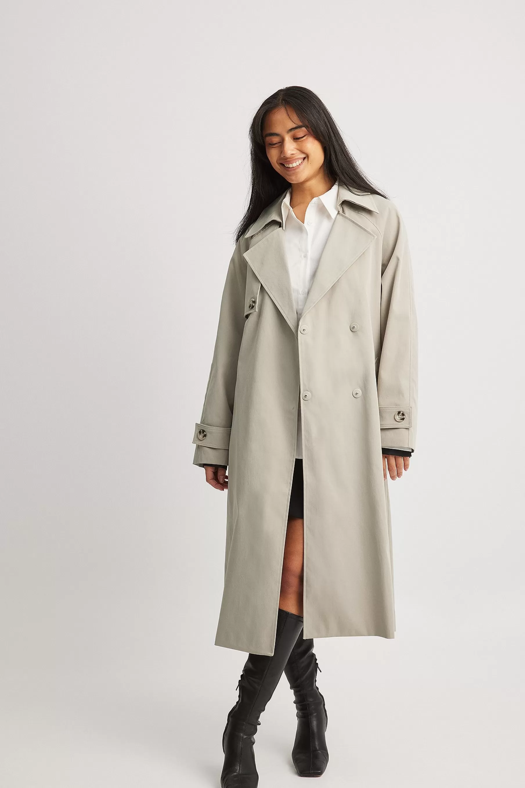 NA-KD Classic Trenchcoat Beige