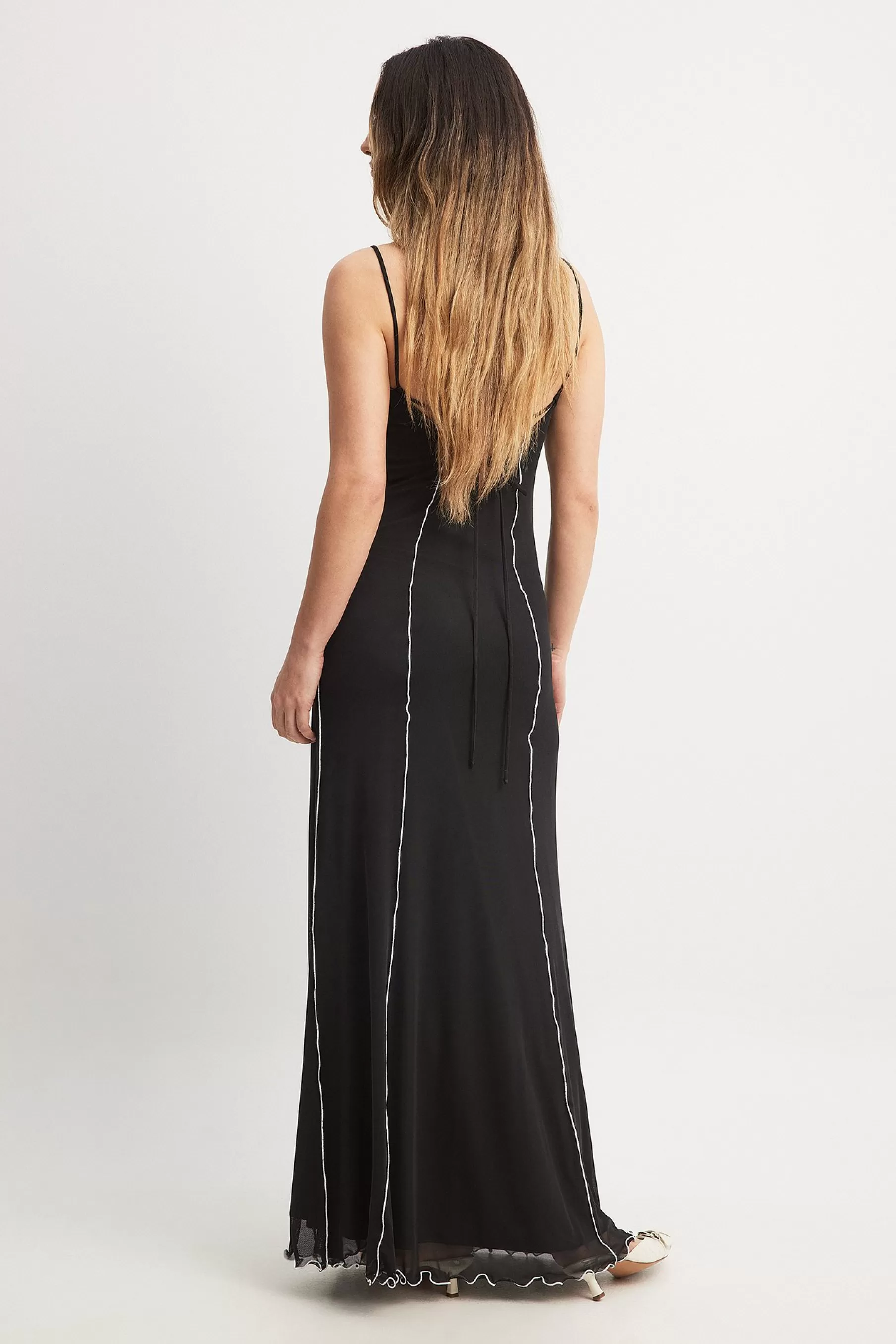 NA-KD Contrast Maxi Dress Black