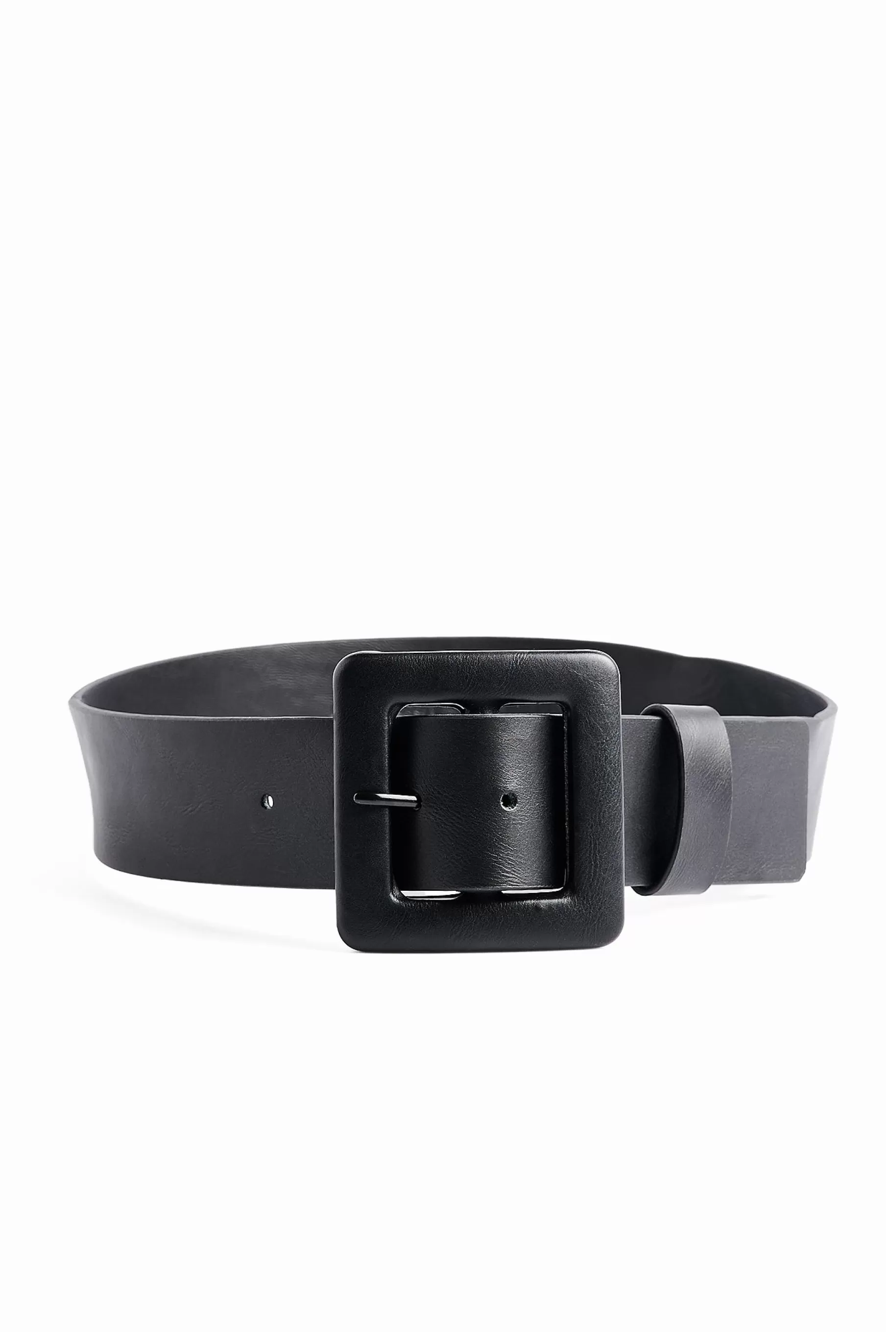 NA-KD Covered Buckle Belt Black