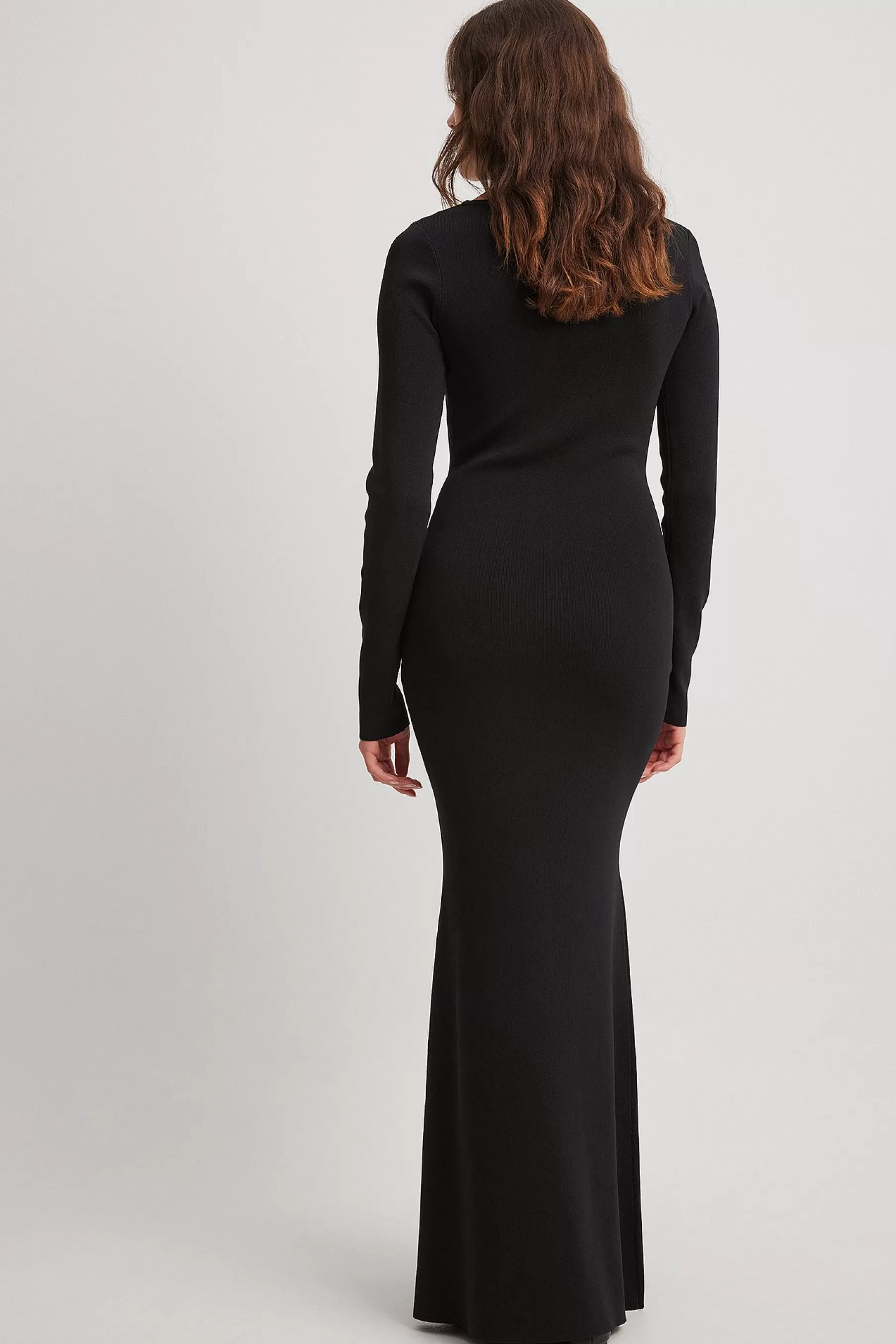 NA-KD Cut Out Maxi Dress Black