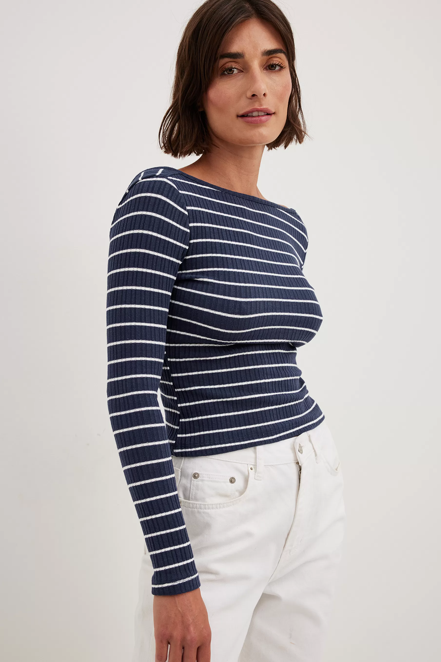 NA-KD Deep Back Stripe Top Stripe