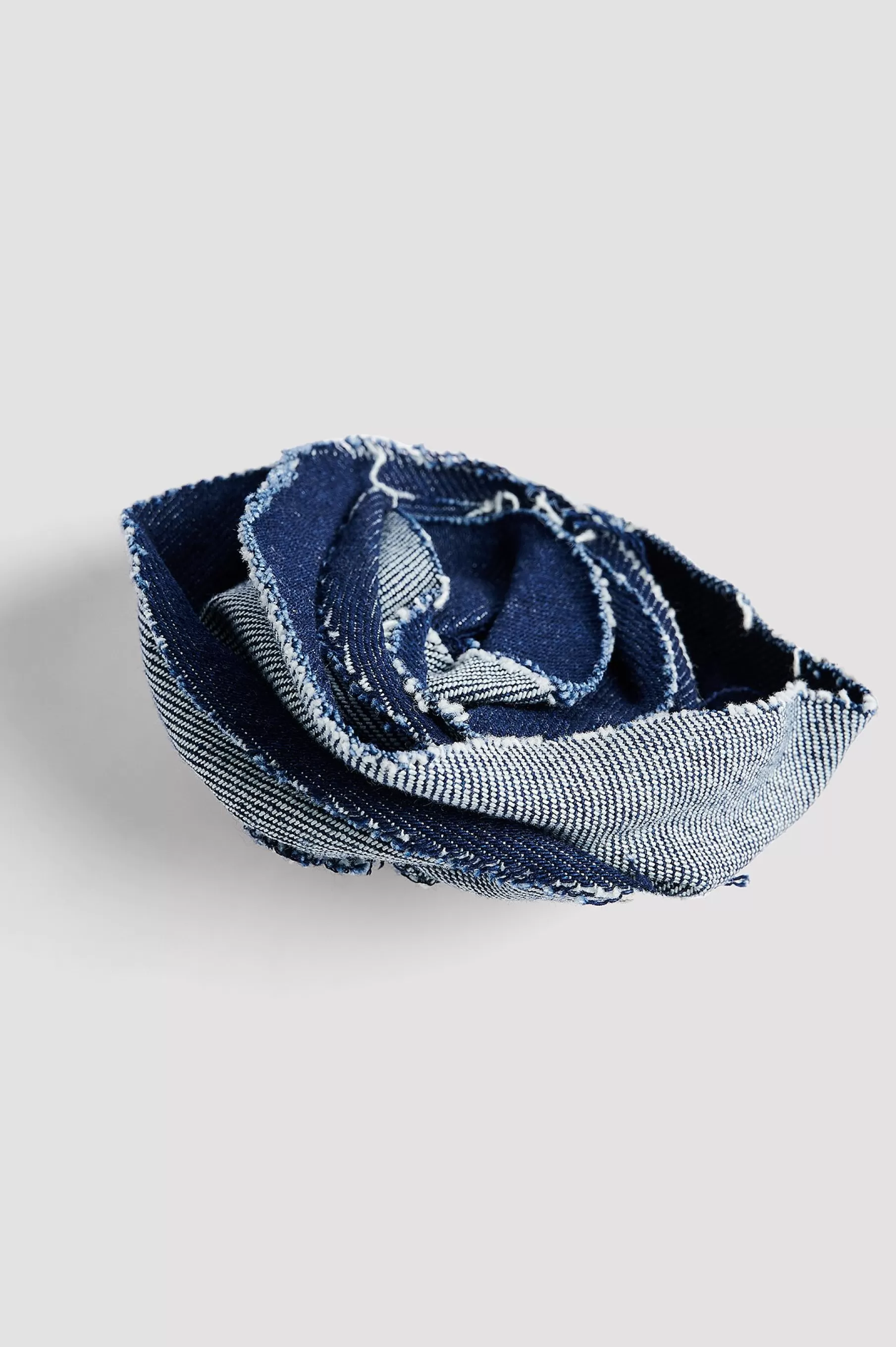 NA-KD Denim Rose Brooch Blue