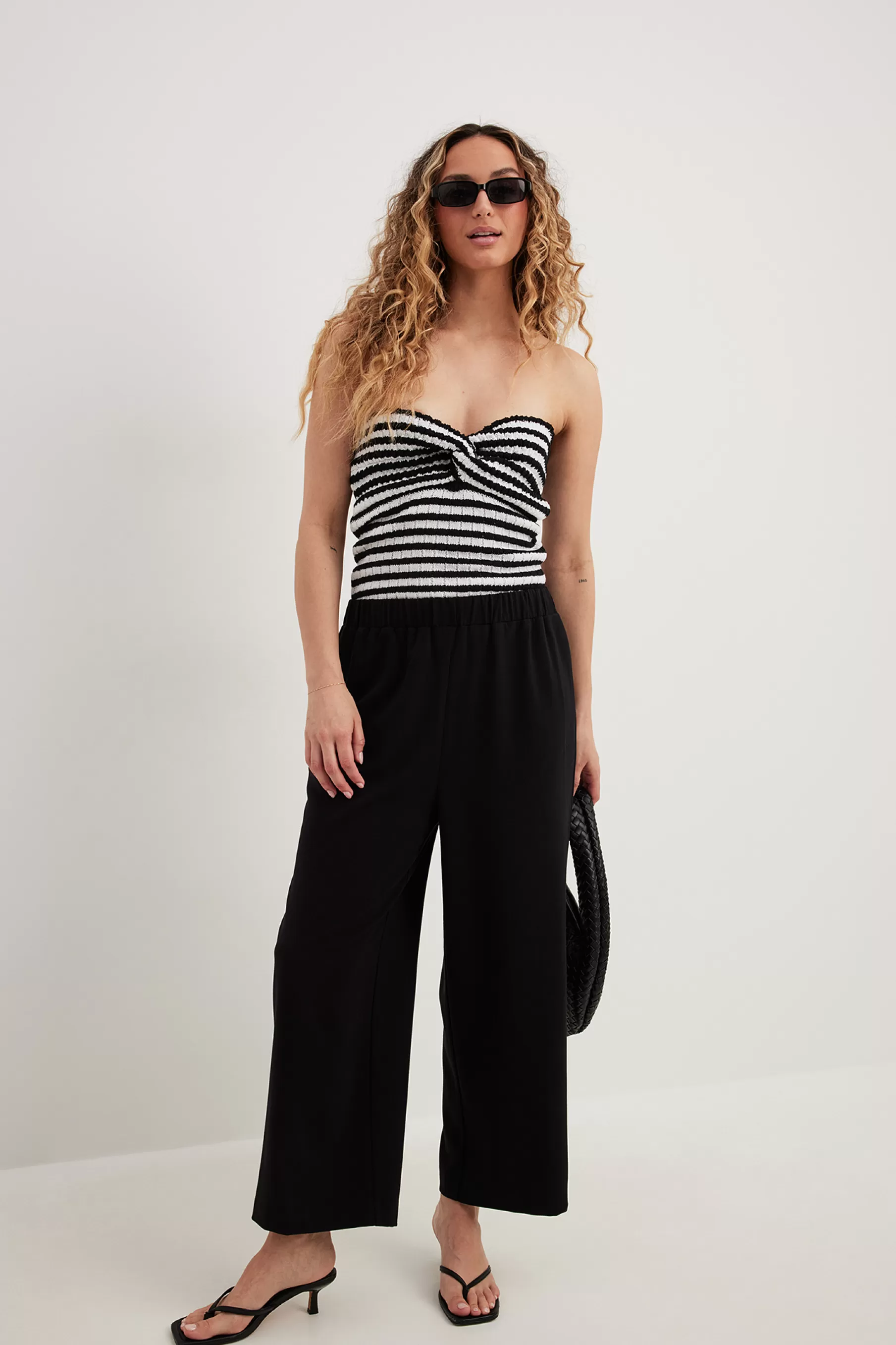 NA-KD Elastic Waistband Culottes Black