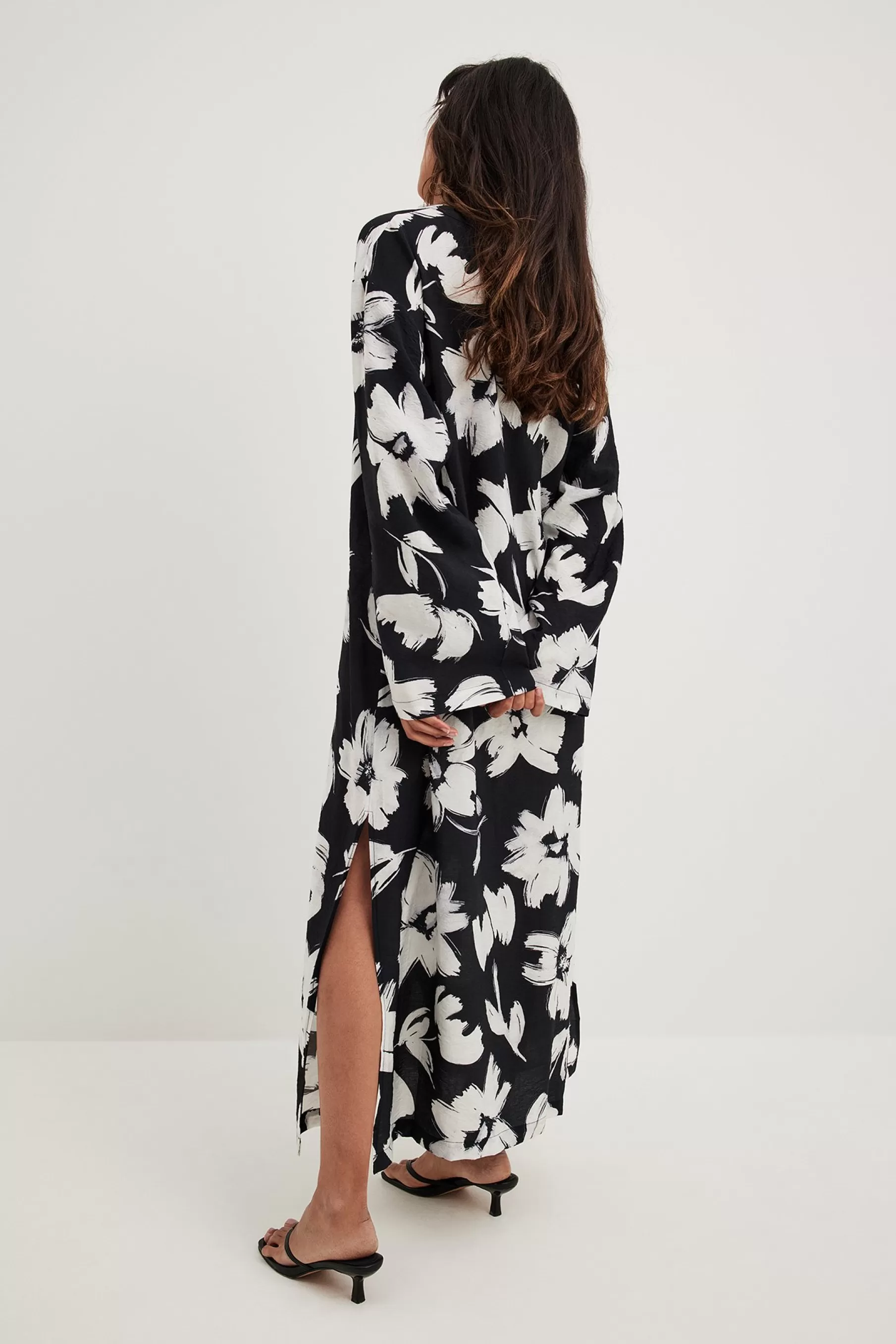 NA-KD Flowy Viscose Maxi Dress Black