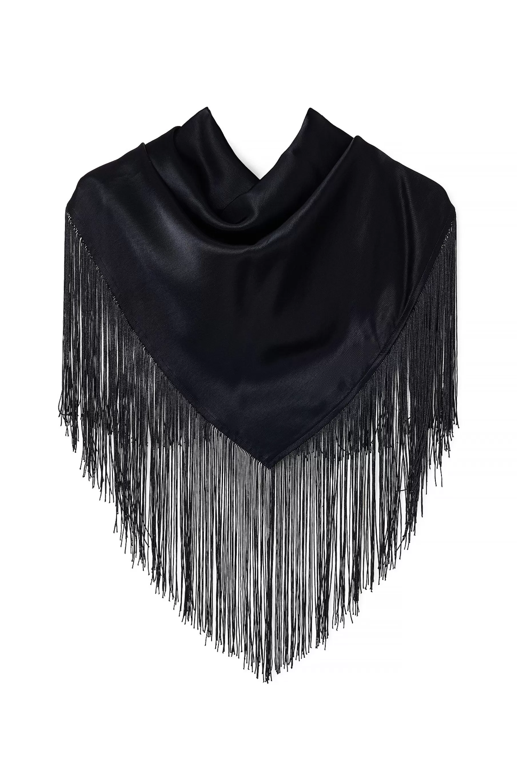 NA-KD Fringe Scarf Black