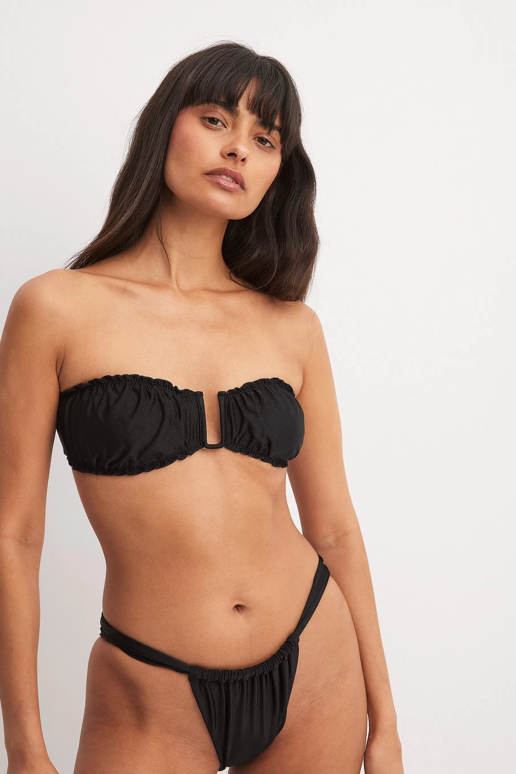 NA-KD Gathered Bikini Panty Black