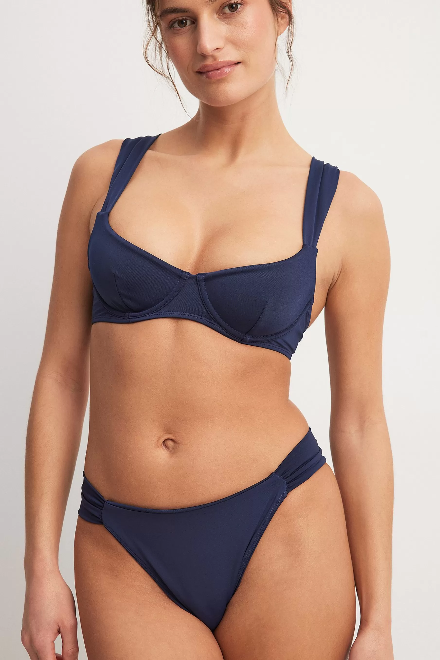 NA-KD Gathered Bikini Panty Blue