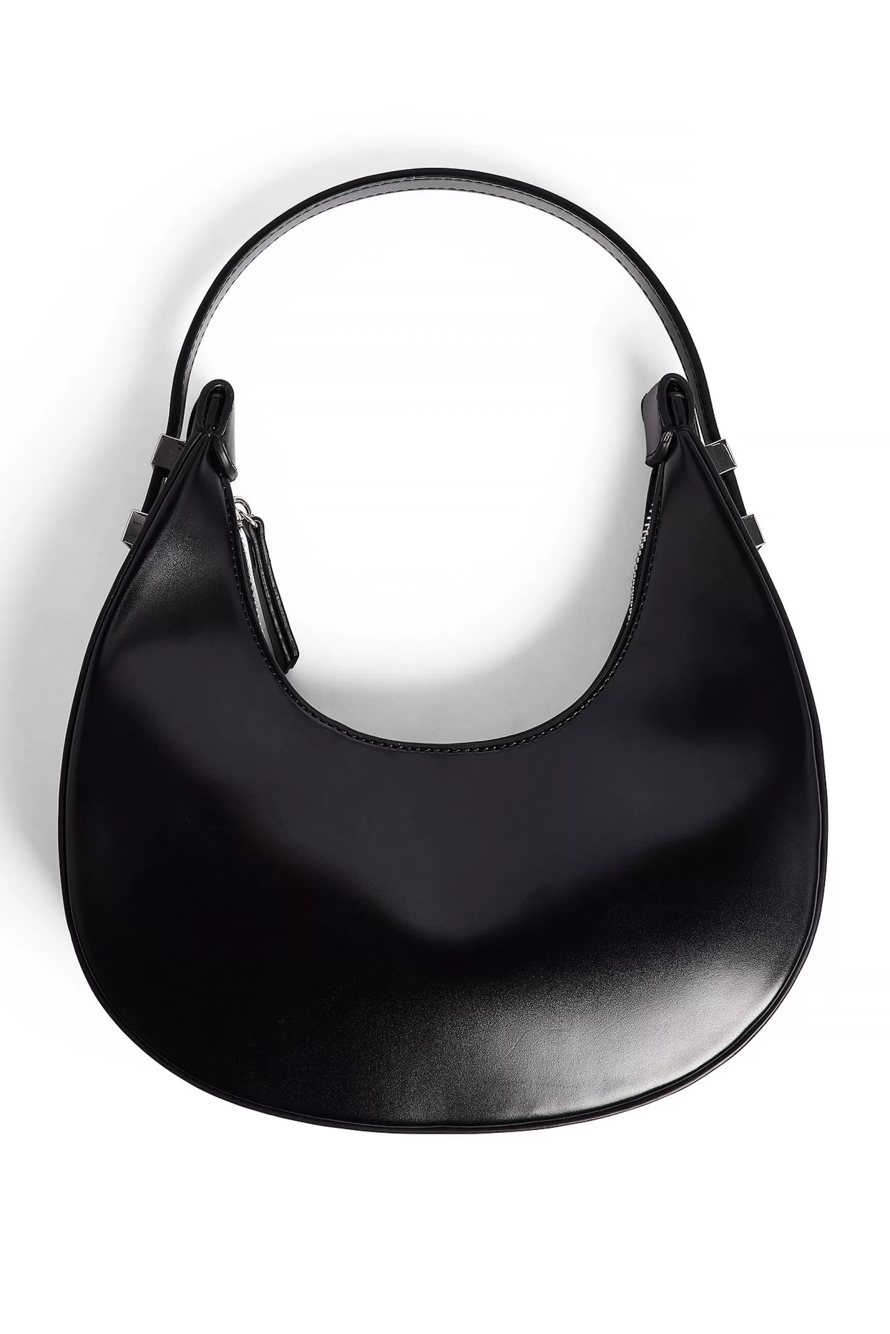 NA-KD Glossy Rounded Bag Black