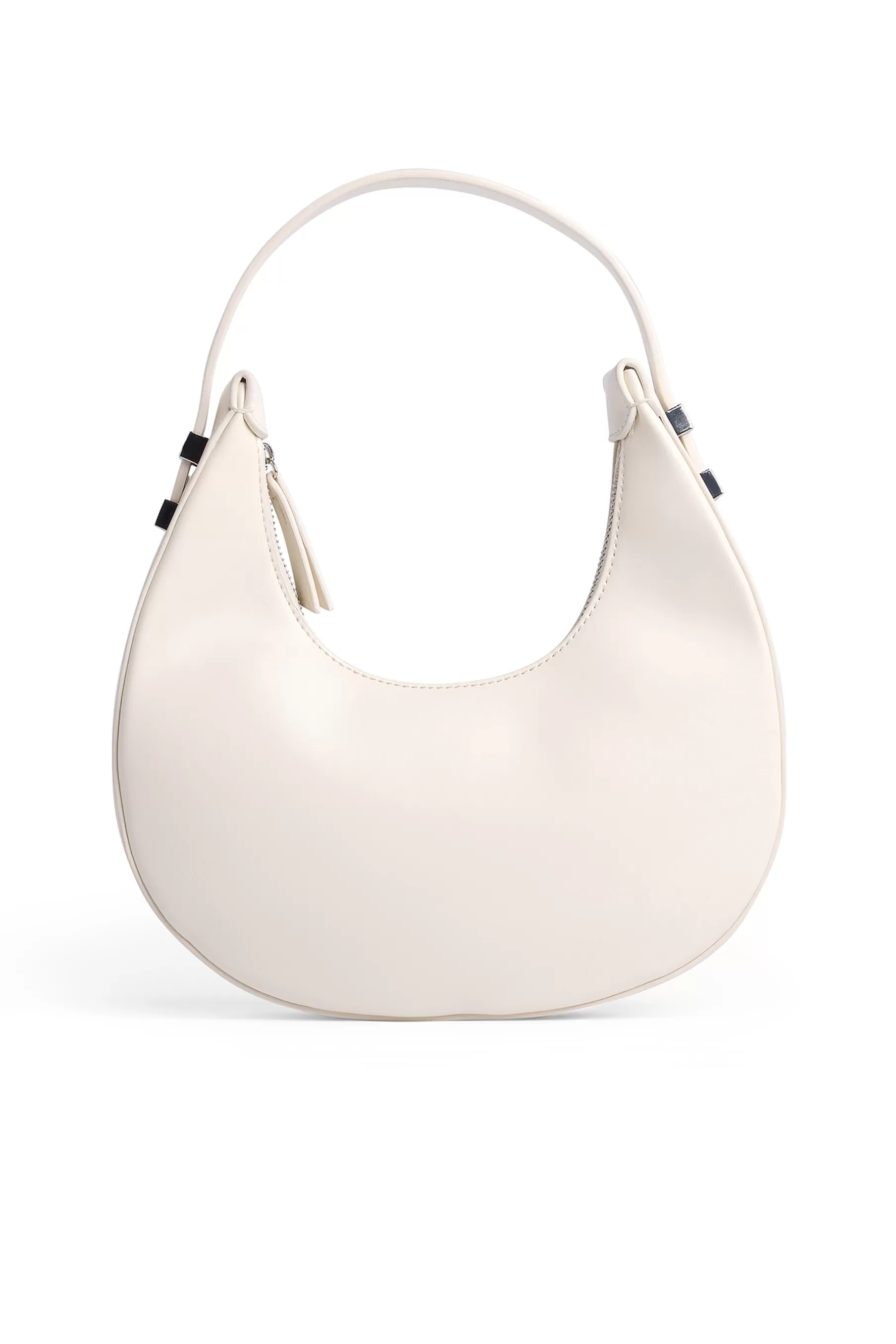 NA-KD Glossy Rounded Bag Offwhite