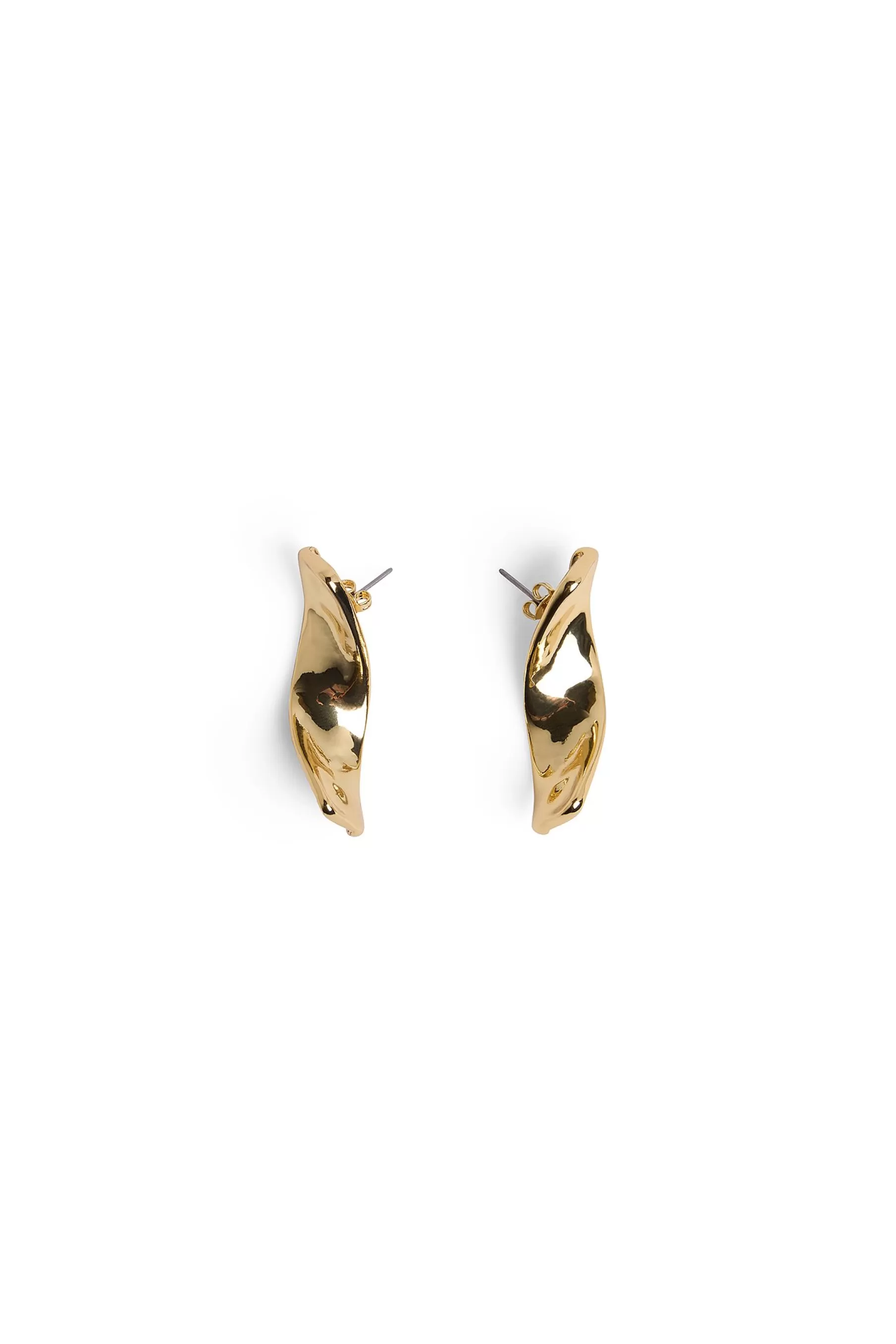 NA-KD Gold Plated Twist Earrings Gold