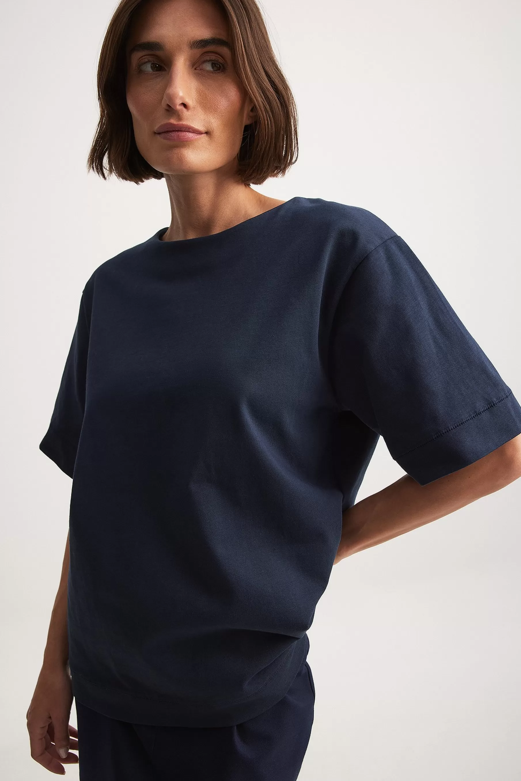 NA-KD Heavy Jersey Oversized T-shirt Blue