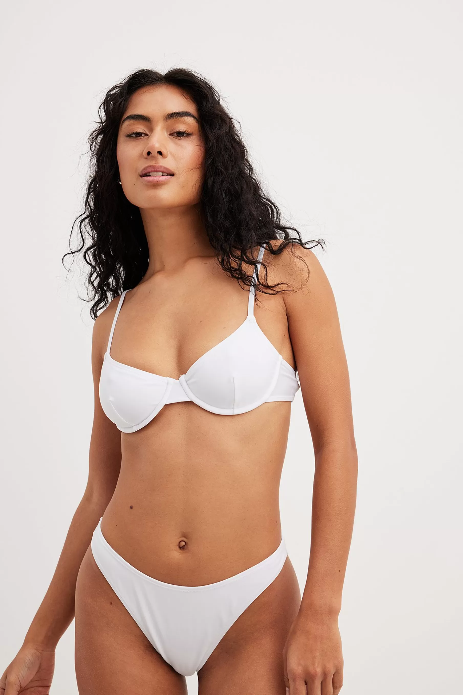 NA-KD High Cut Bikini Panty White