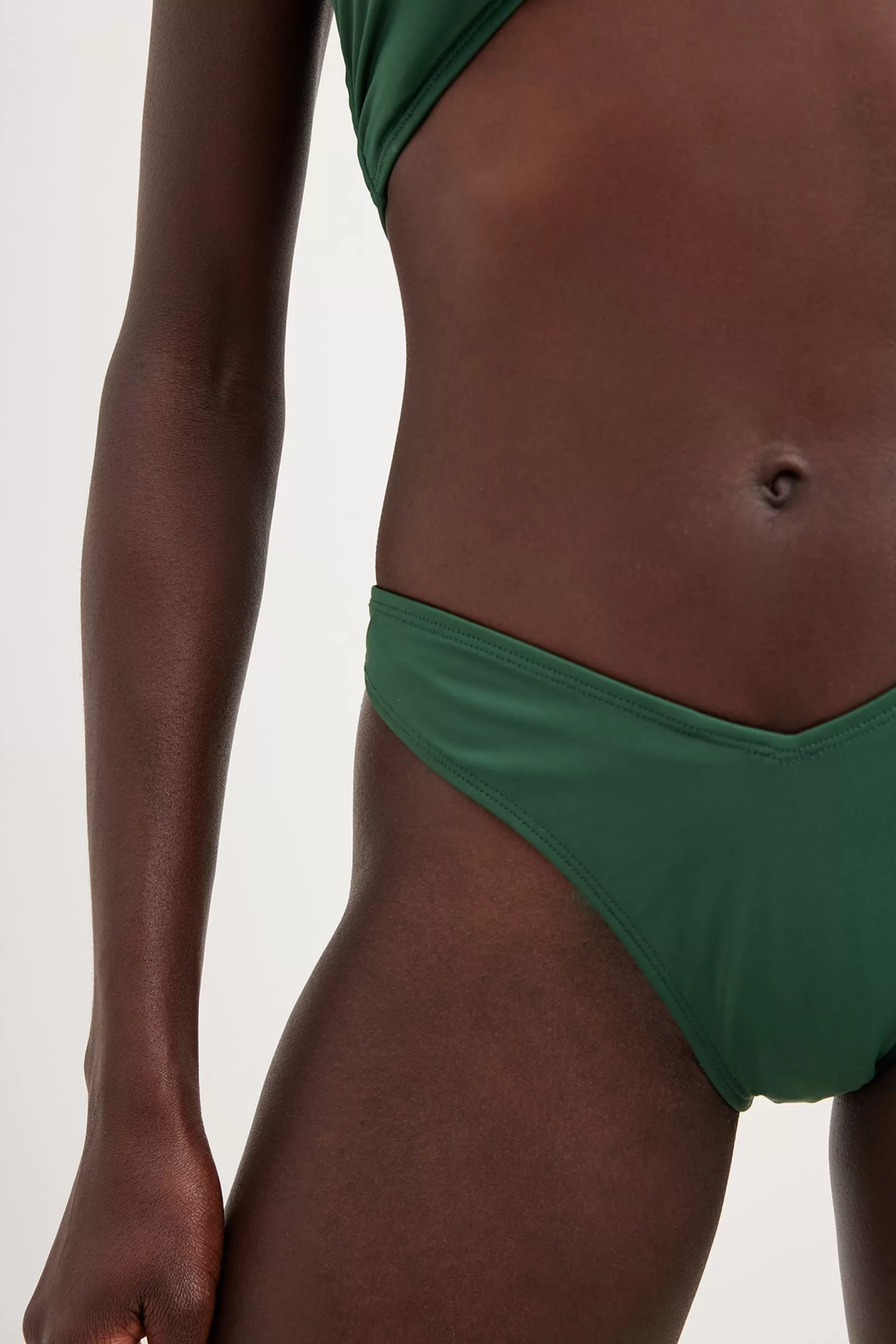 NA-KD High Cut V-Shape Bikini Panty Green