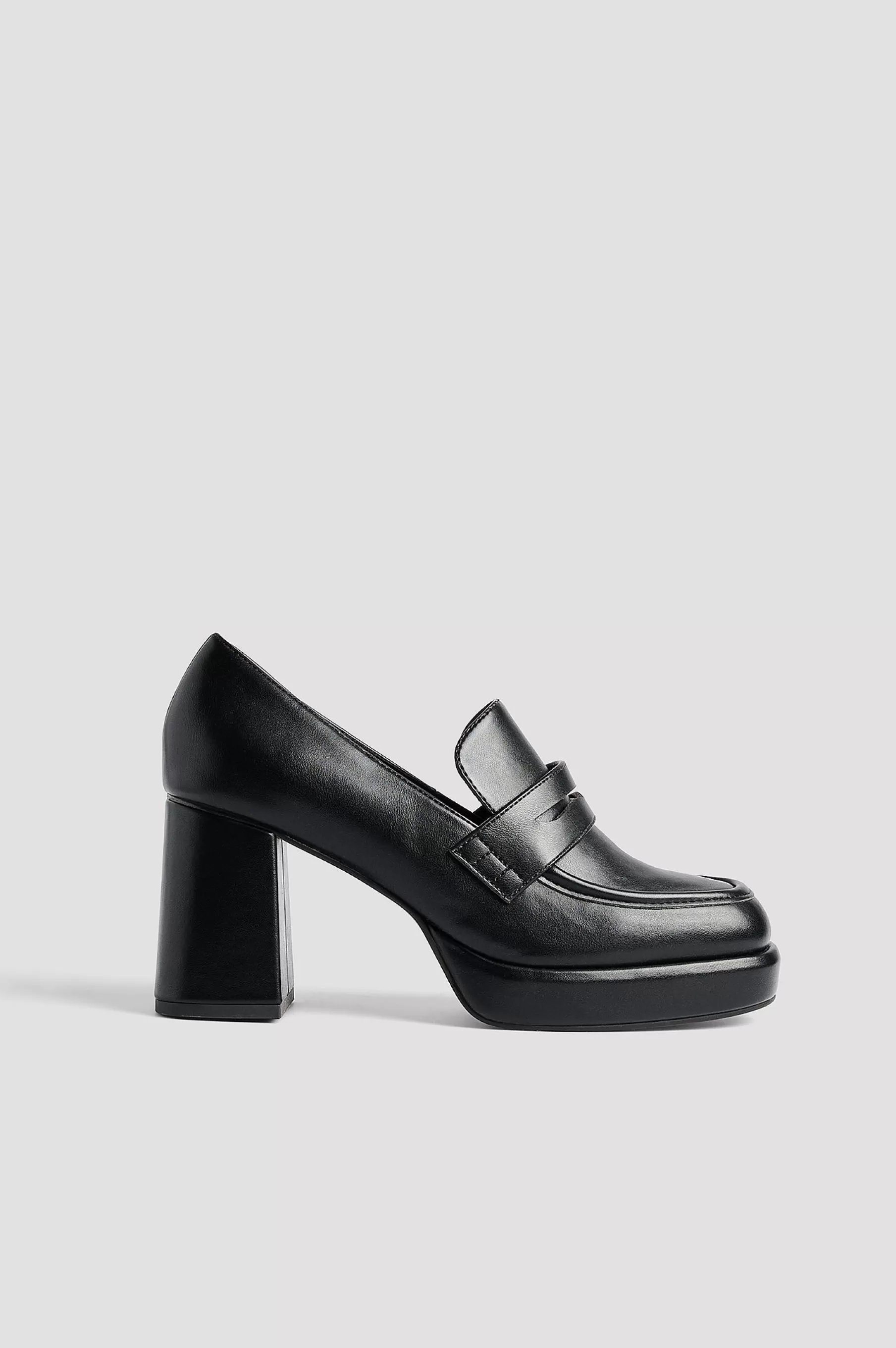 NA-KD High Heel Loafers Black