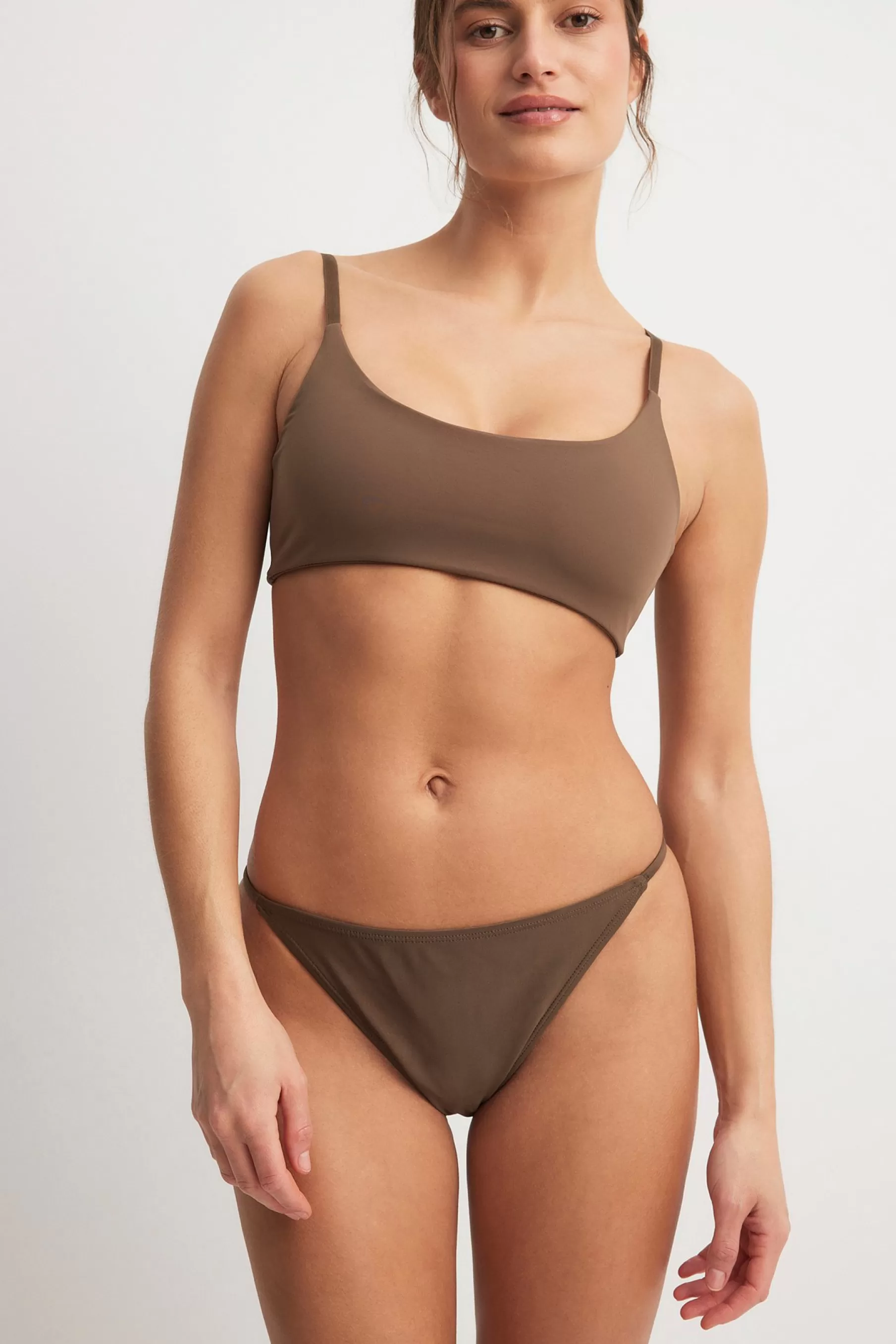 NA-KD High Leg Bikini Panty Brown