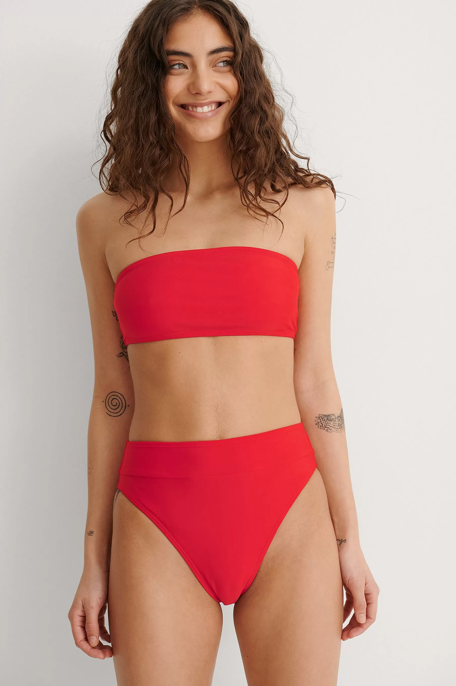 NA-KD High Waist Bikini Panty Red