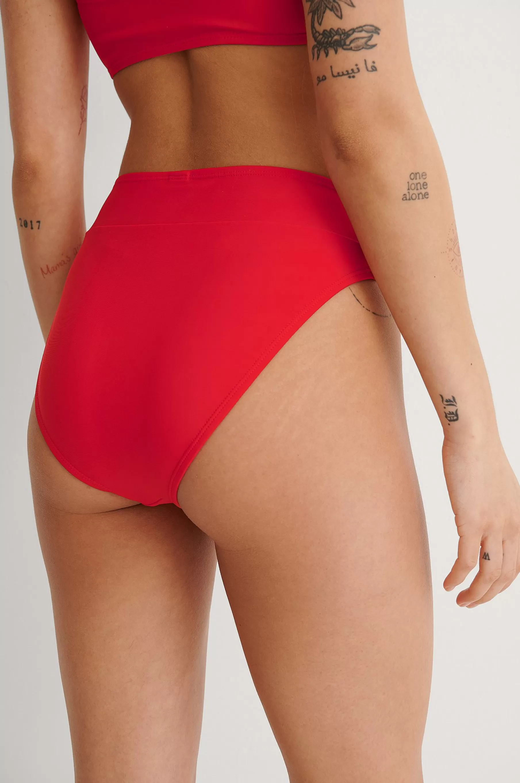 NA-KD High Waist Bikini Panty Red