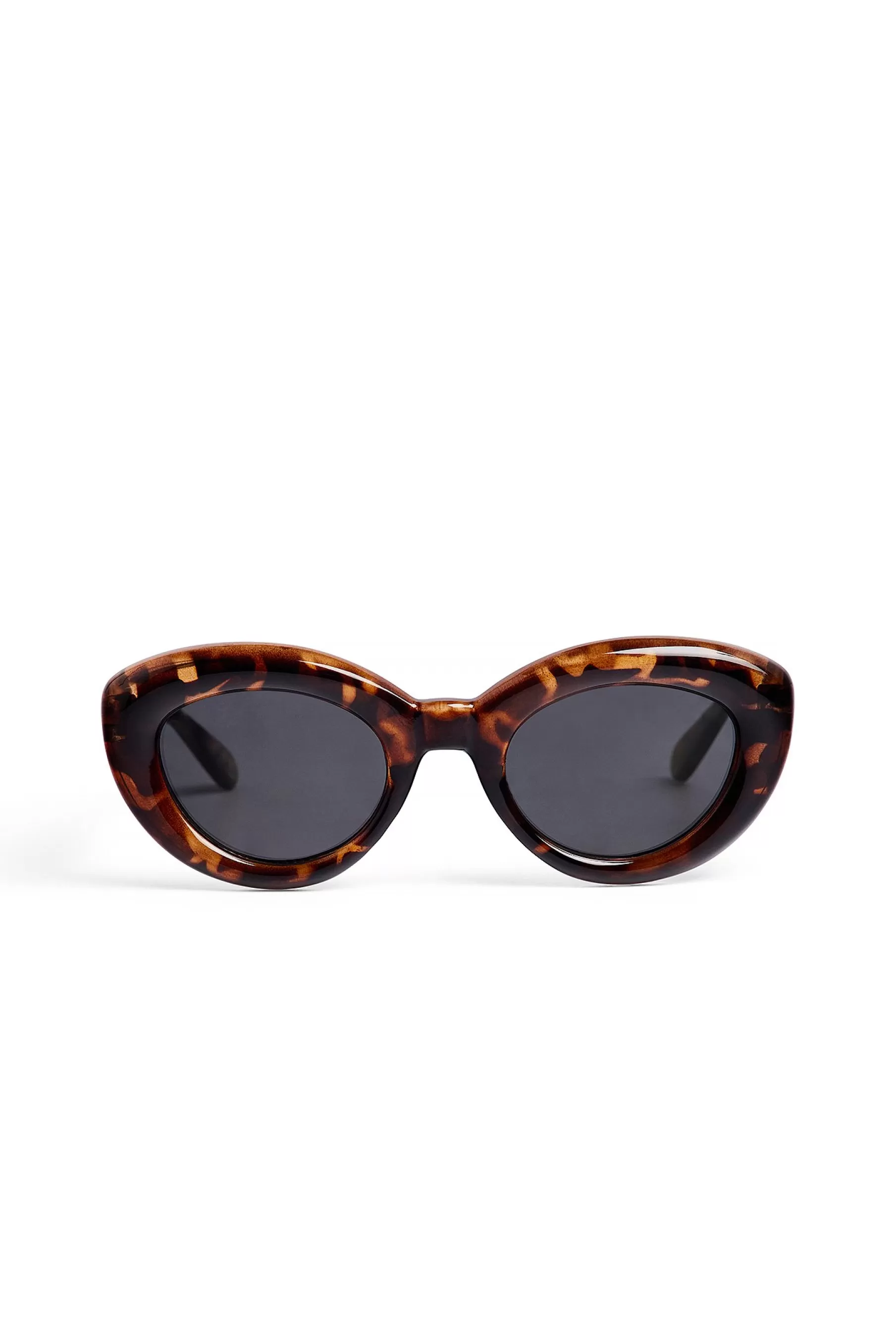 NA-KD Inflated Cateye Sunglasses Brown