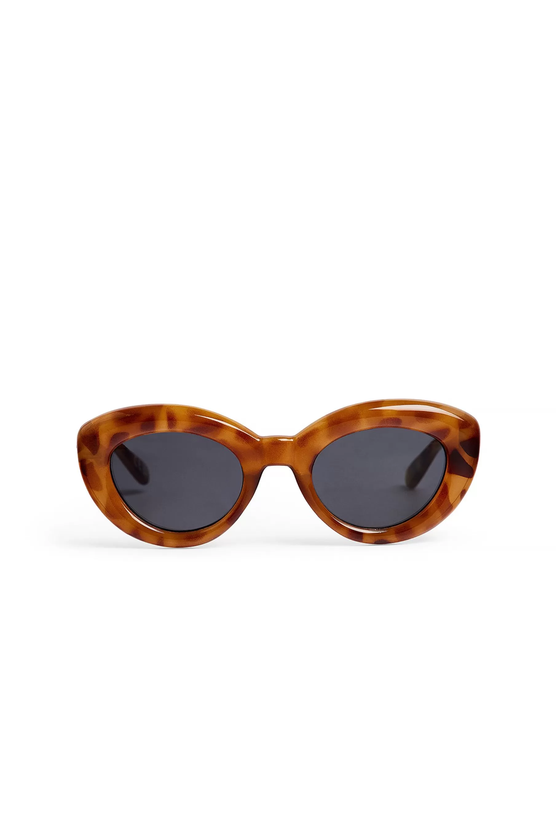 NA-KD Inflated Cateye Sunglasses Brown