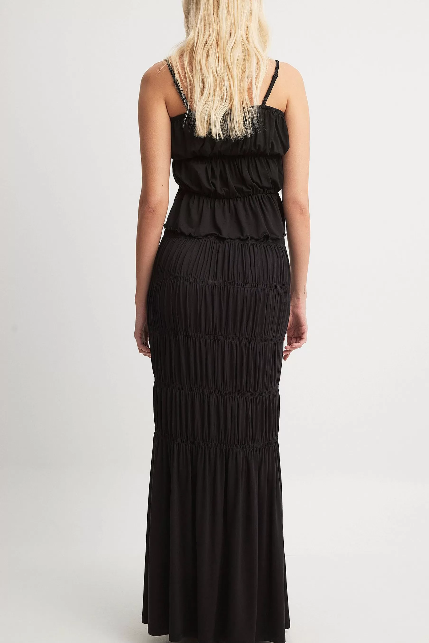 NA-KD Jersey Maxi Skirt Black