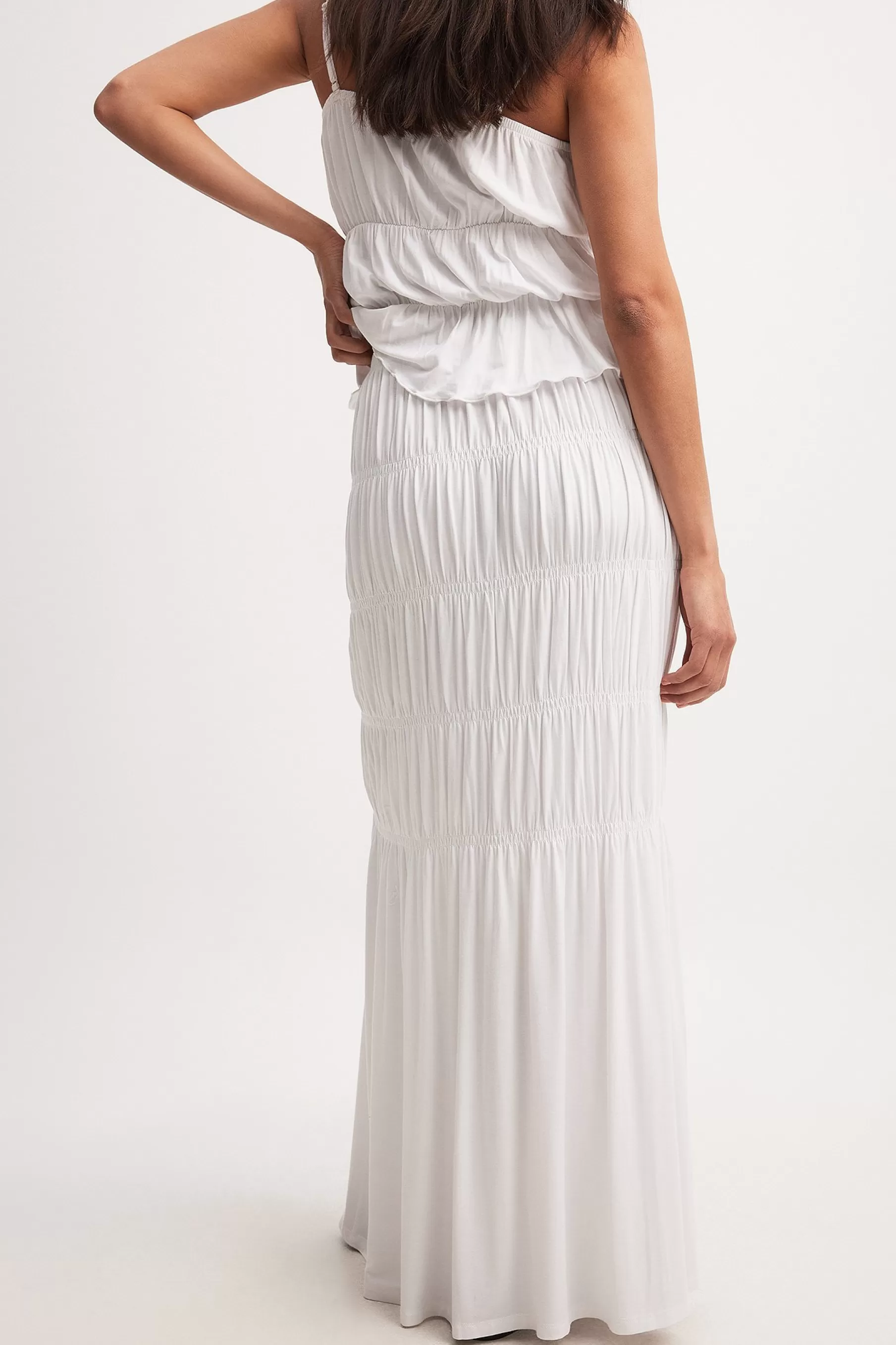 NA-KD Jersey Maxi Skirt White