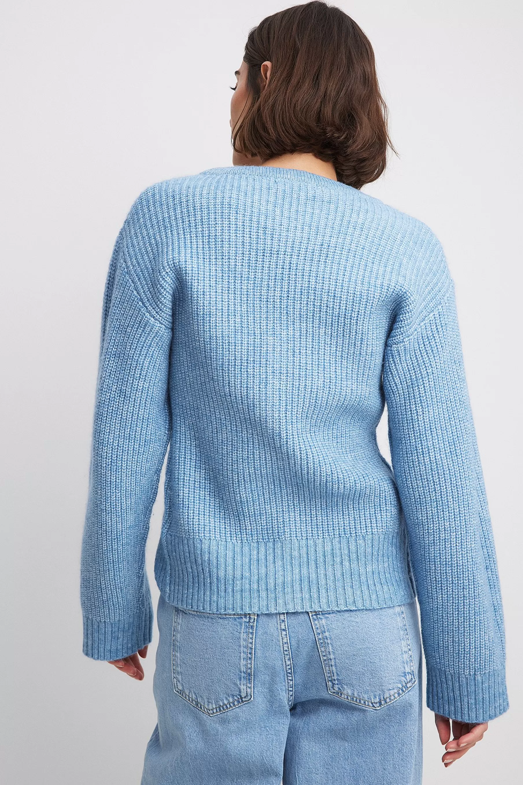 NA-KD Knitted Cardigan Blue