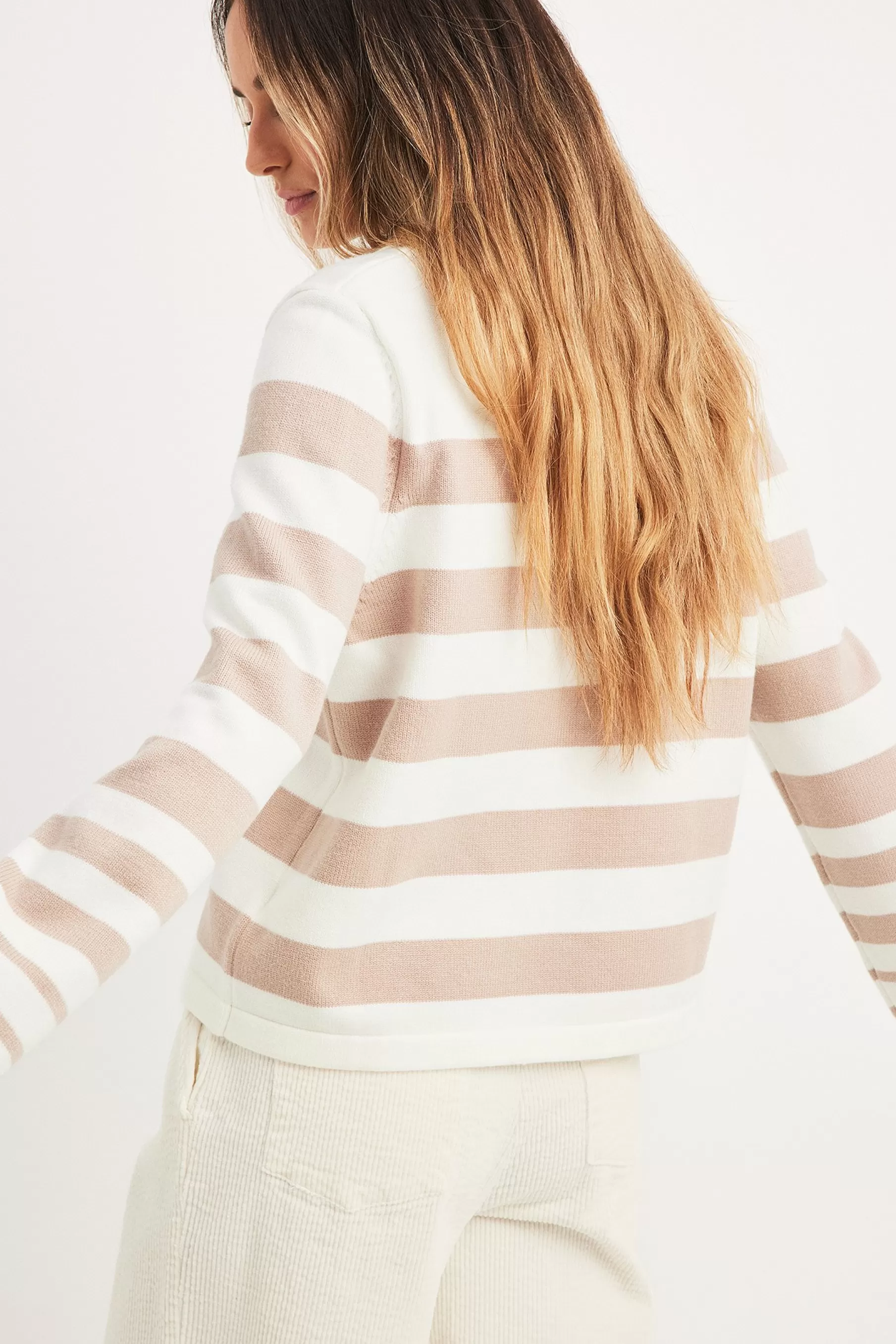 NA-KD Knitted Collar Sweater Beige