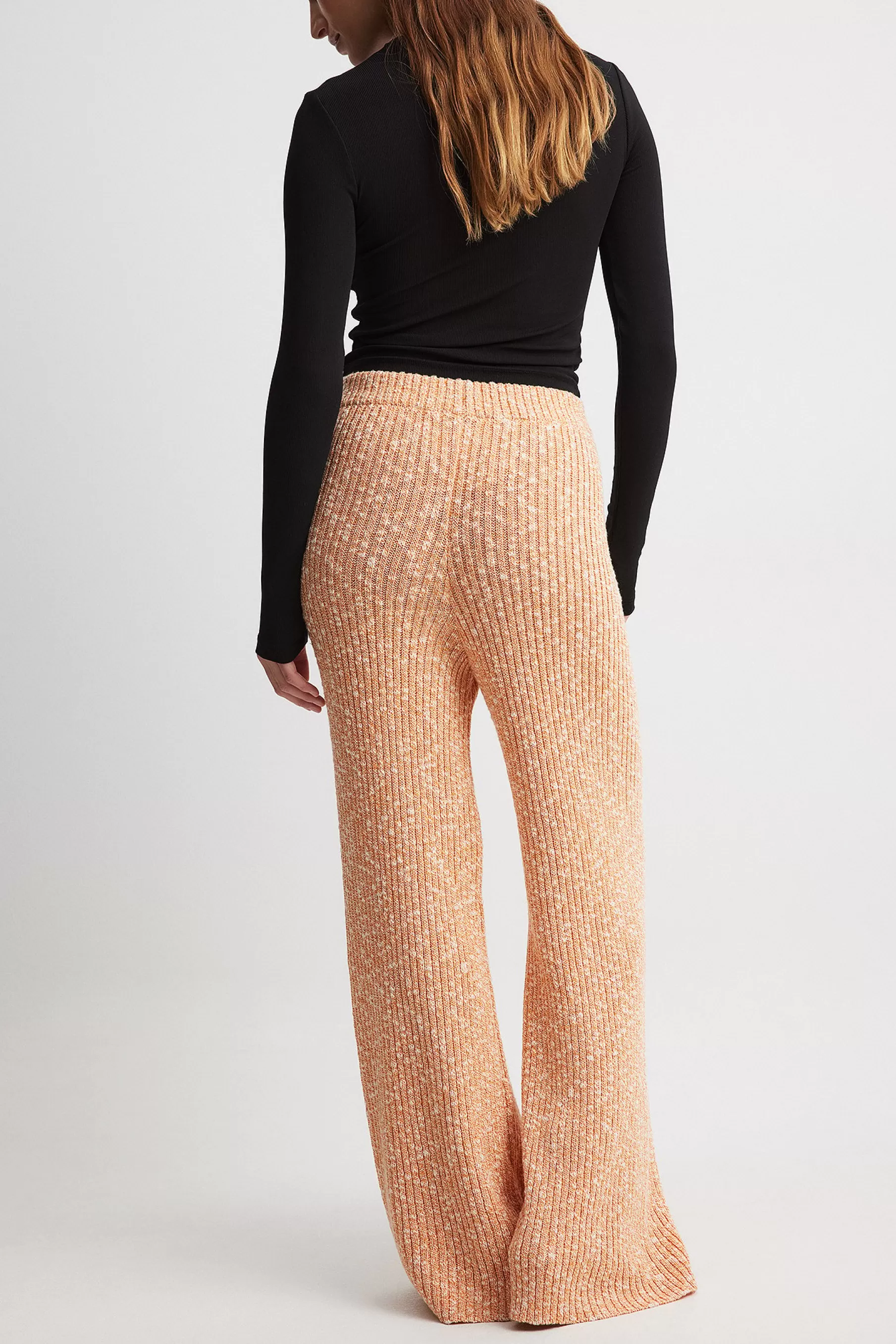 NA-KD Knitted Loose Pants Orange