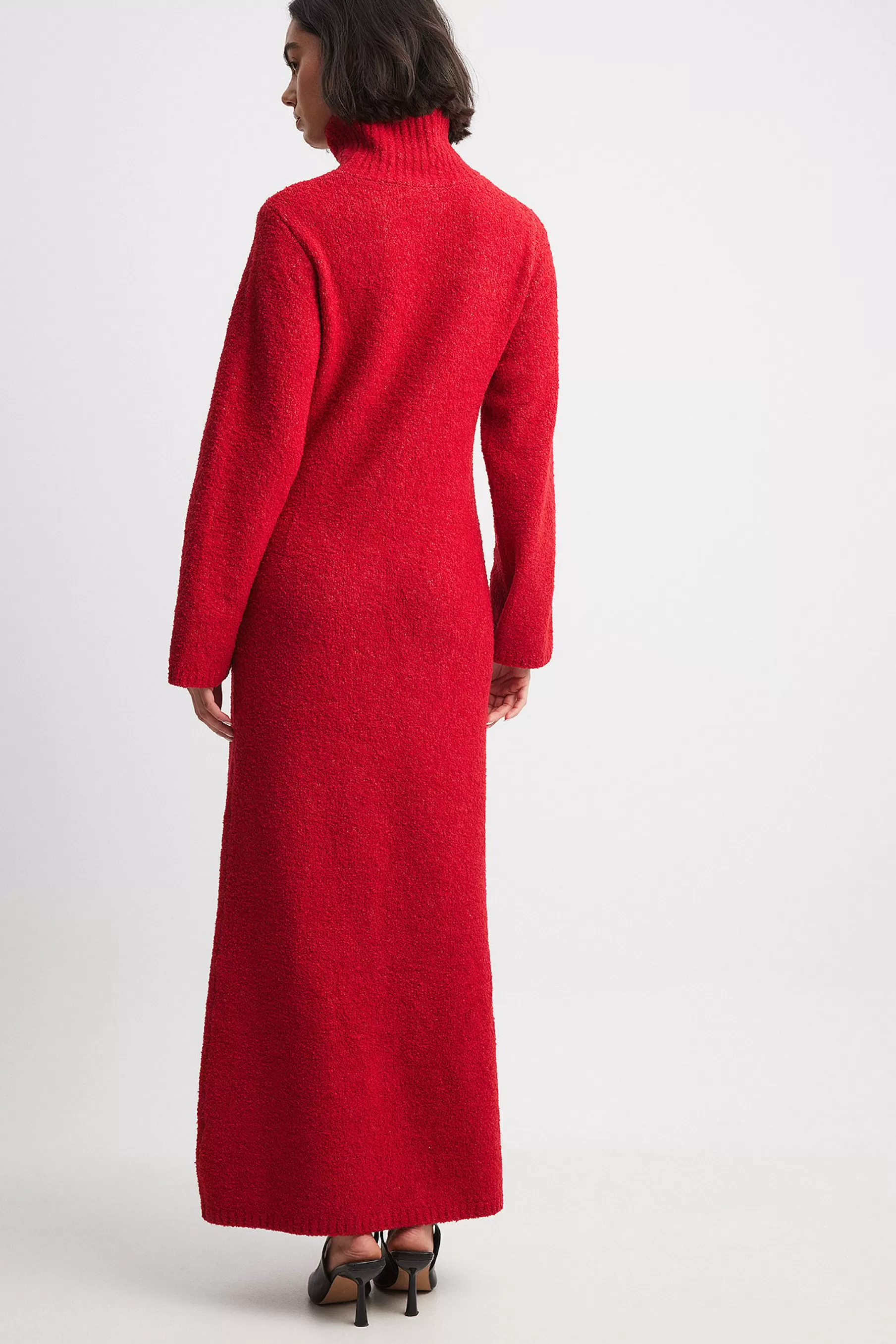 NA-KD Knitted Maxi Dress Red