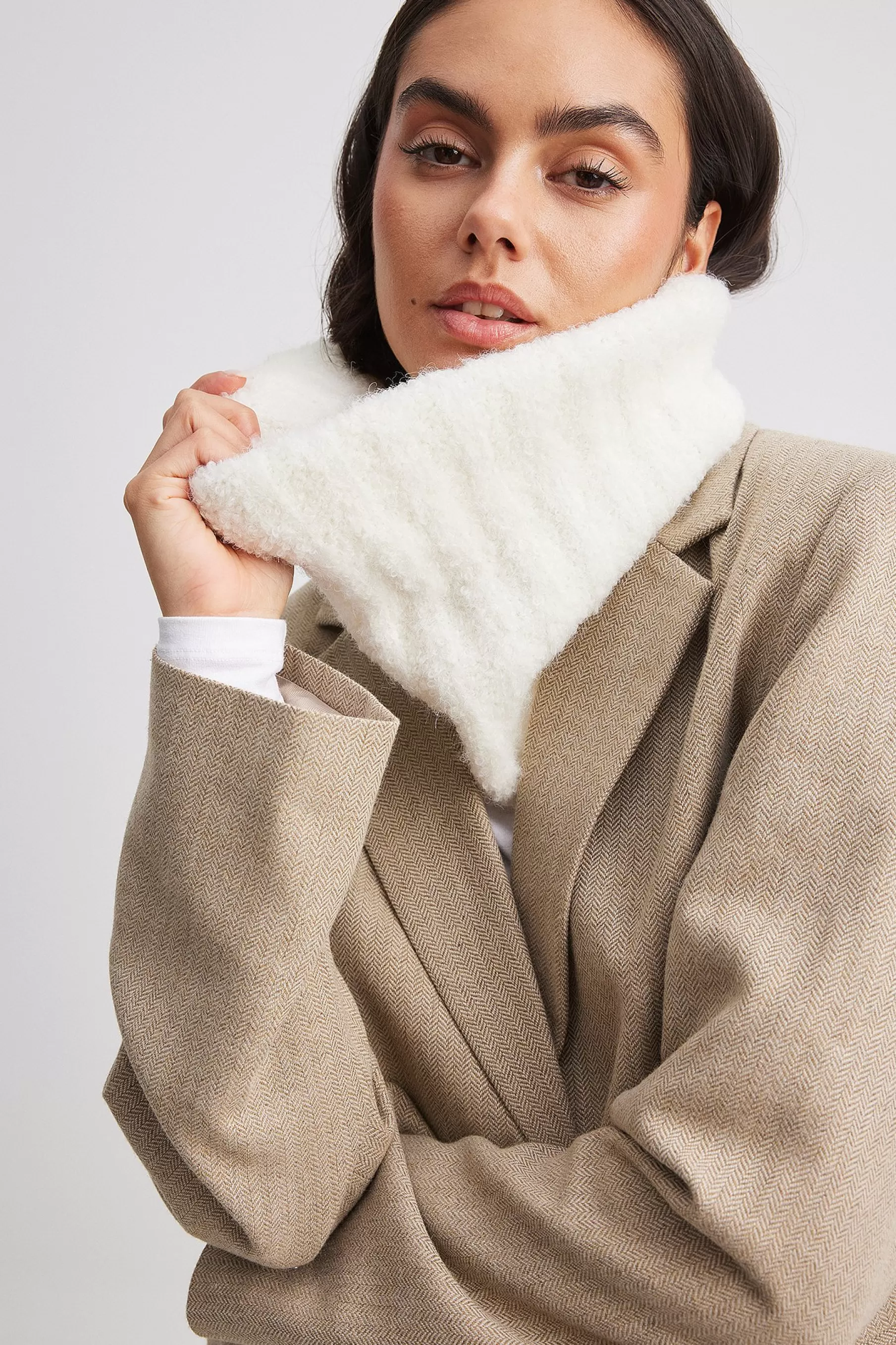 NA-KD Knitted Snood White