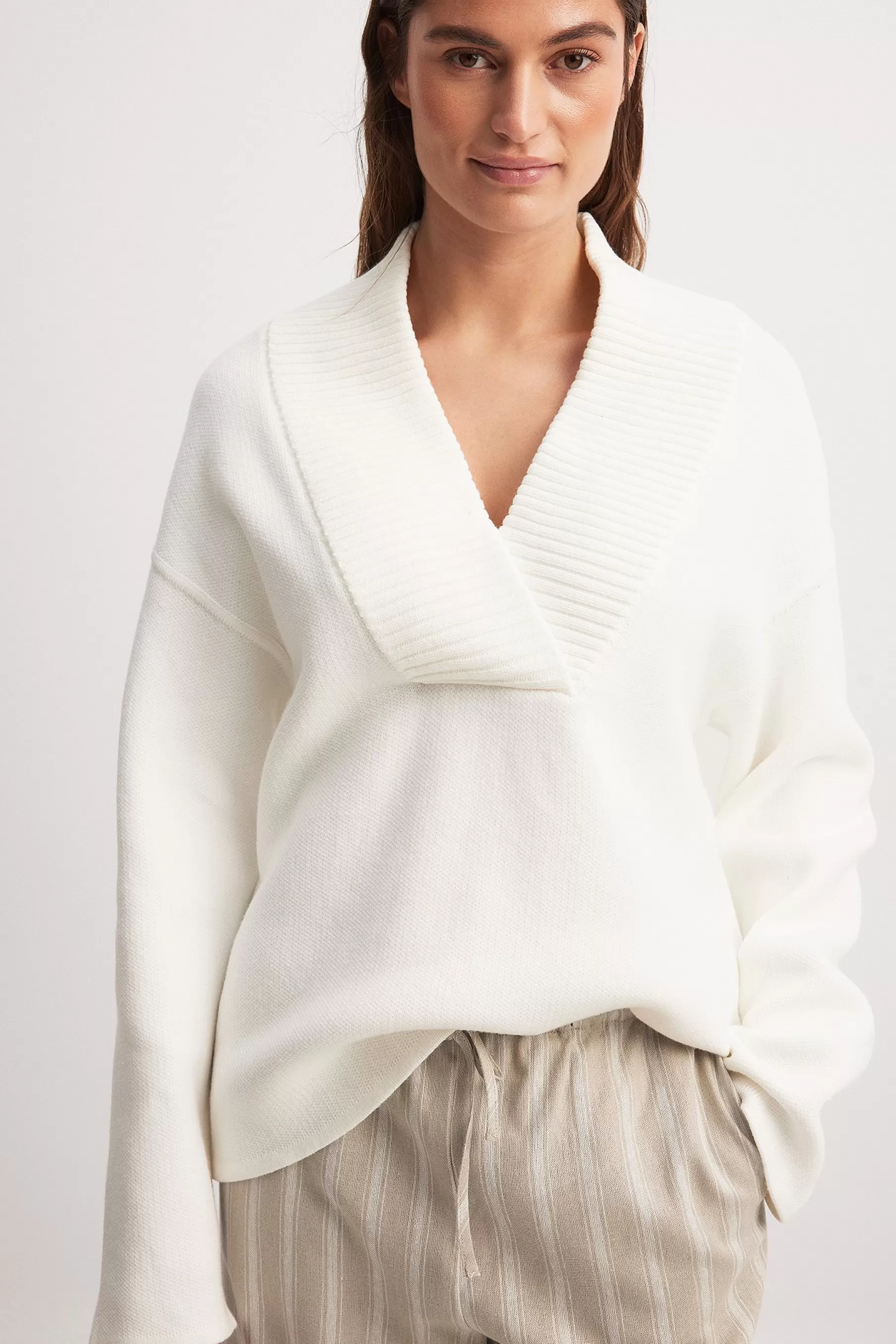 NA-KD Knitted Sweater Offwhite