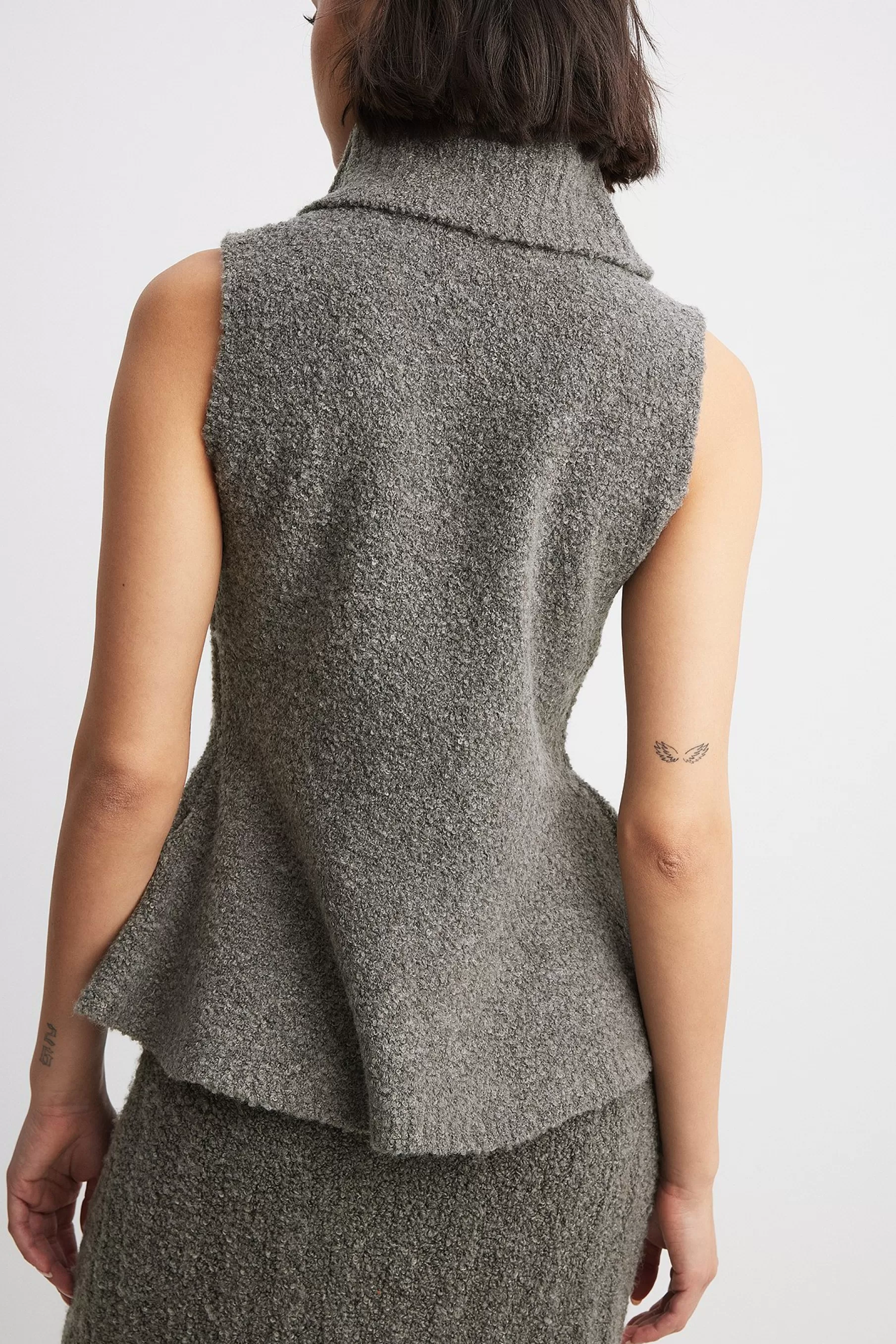 NA-KD Knitted Top Grey