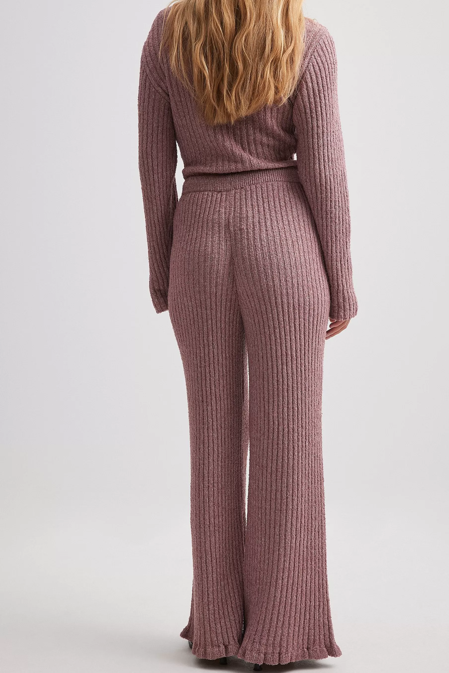 NA-KD Knitted Trousers Pink